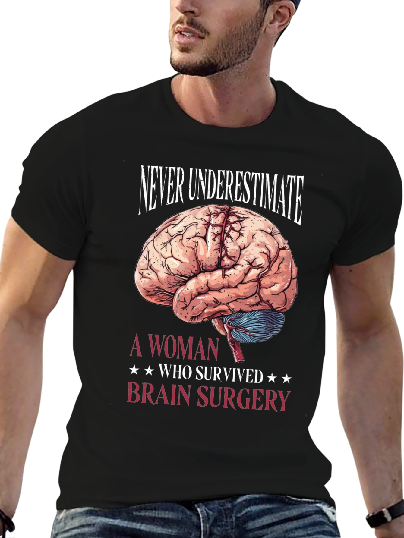 Brain Surgery Survivor T-Shirt - Never Underestimate
