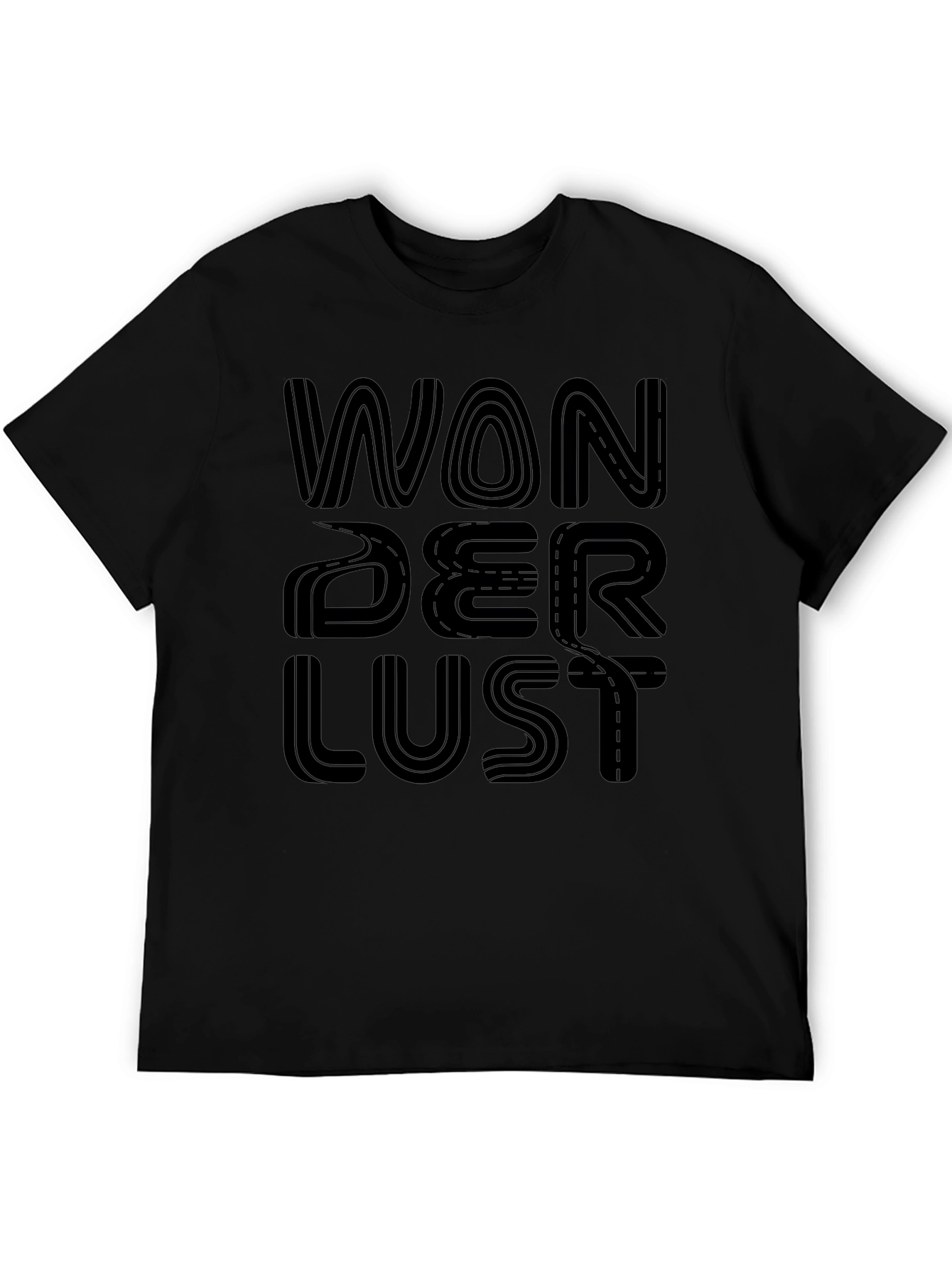 Wanderlust Road Trip Graphic Tee - Black