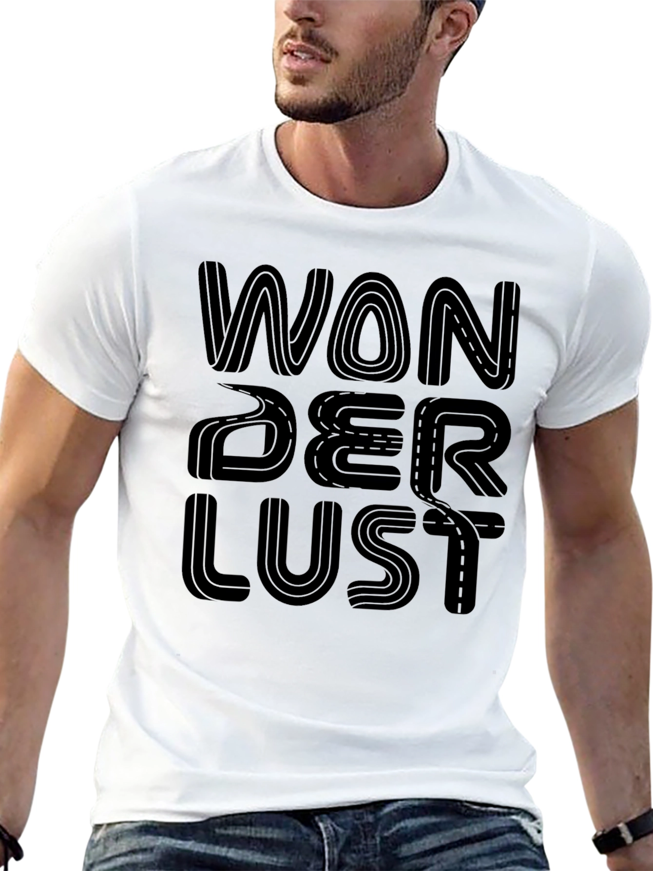 Wanderlust Road Trip Graphic Tee - Black
