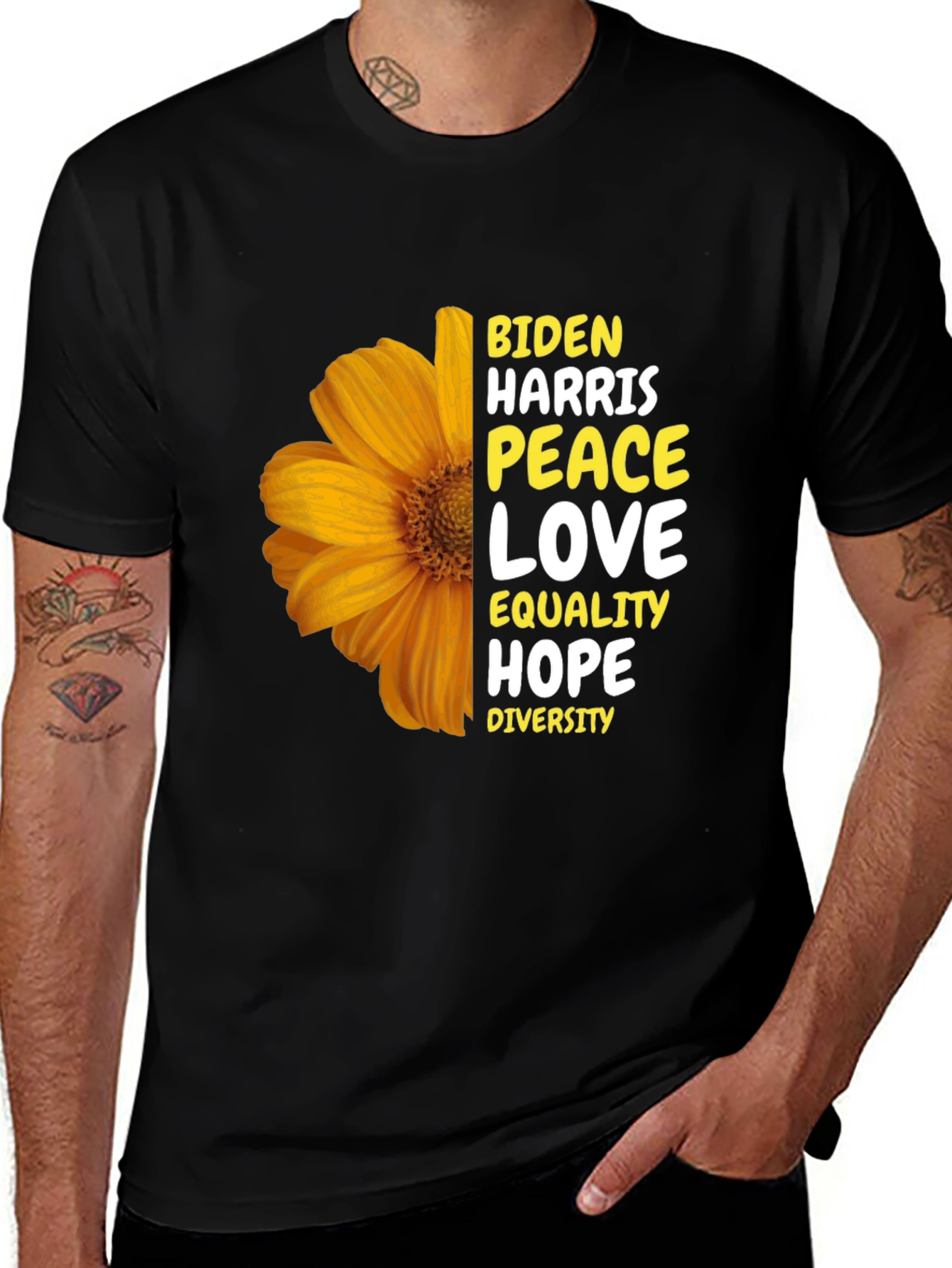 Biden Harris Peace Love Equality T-Shirt