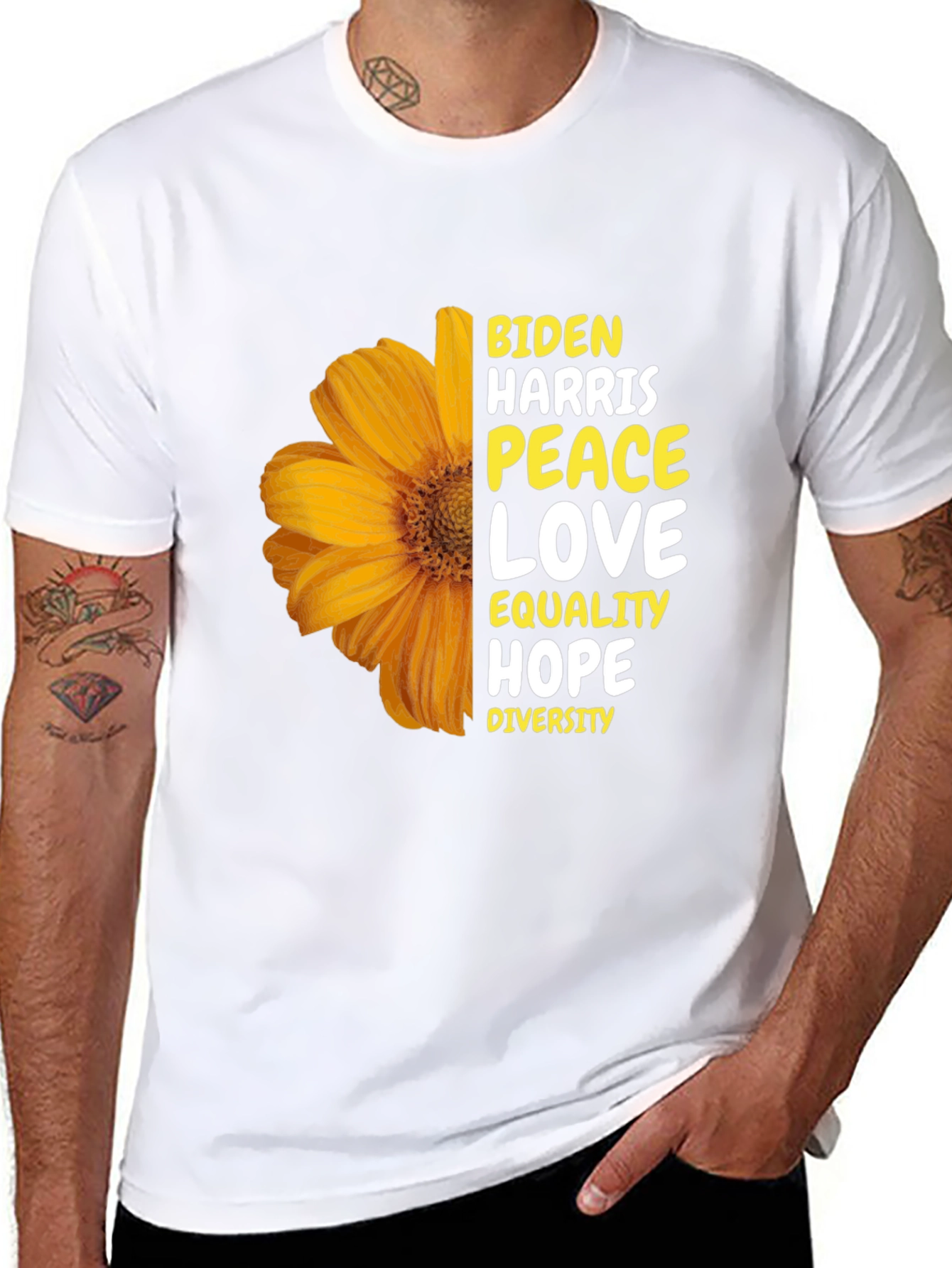 Biden Harris Peace Love Equality T-Shirt
