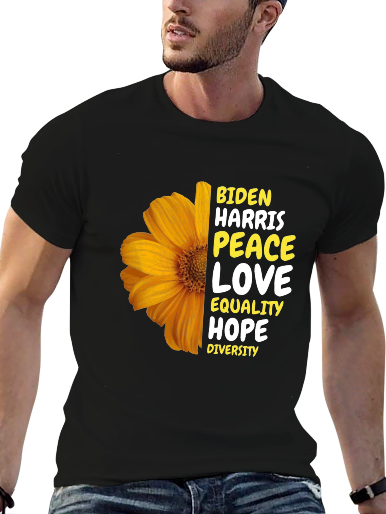 Biden Harris Peace Love Equality T-Shirt