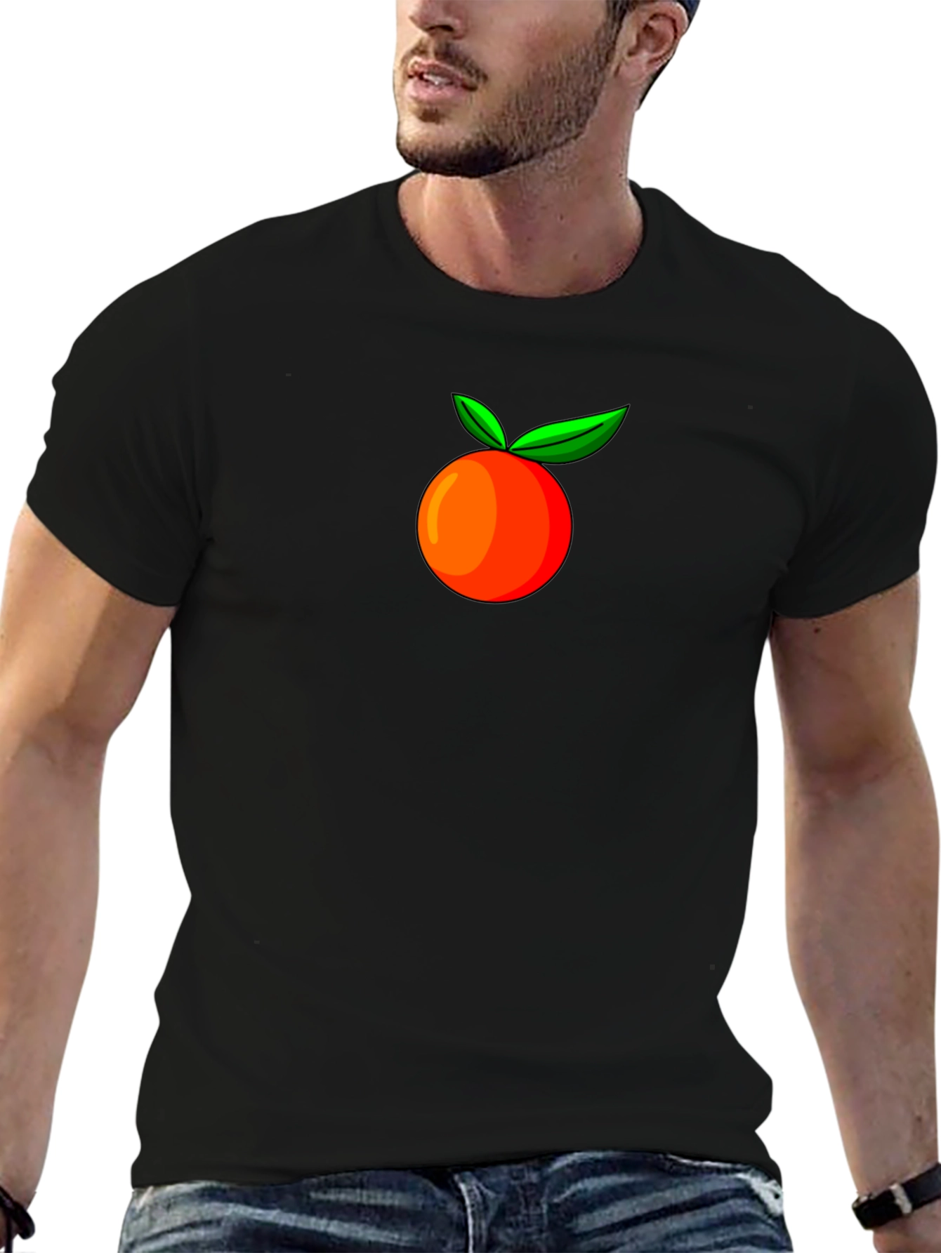 Orange Fruit Graphic Tee - Stylish Casual Wear