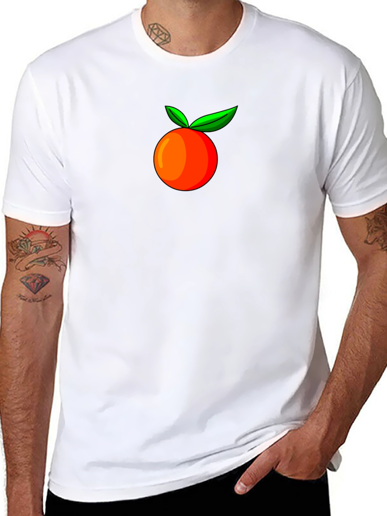 Orange Fruit Graphic Tee - Stylish Casual Wear