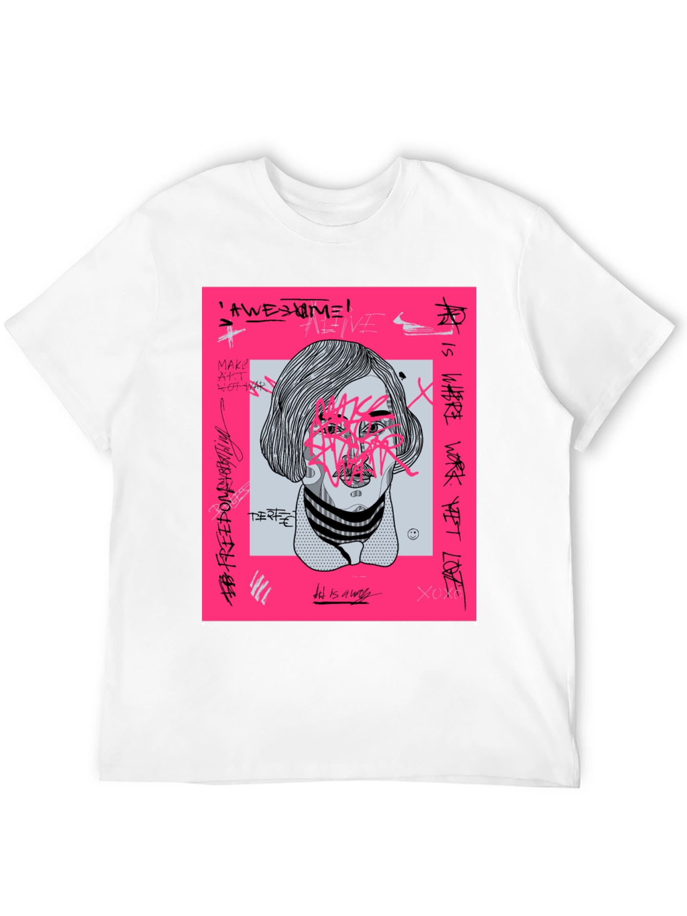 Edgy Graphic Print T-Shirt