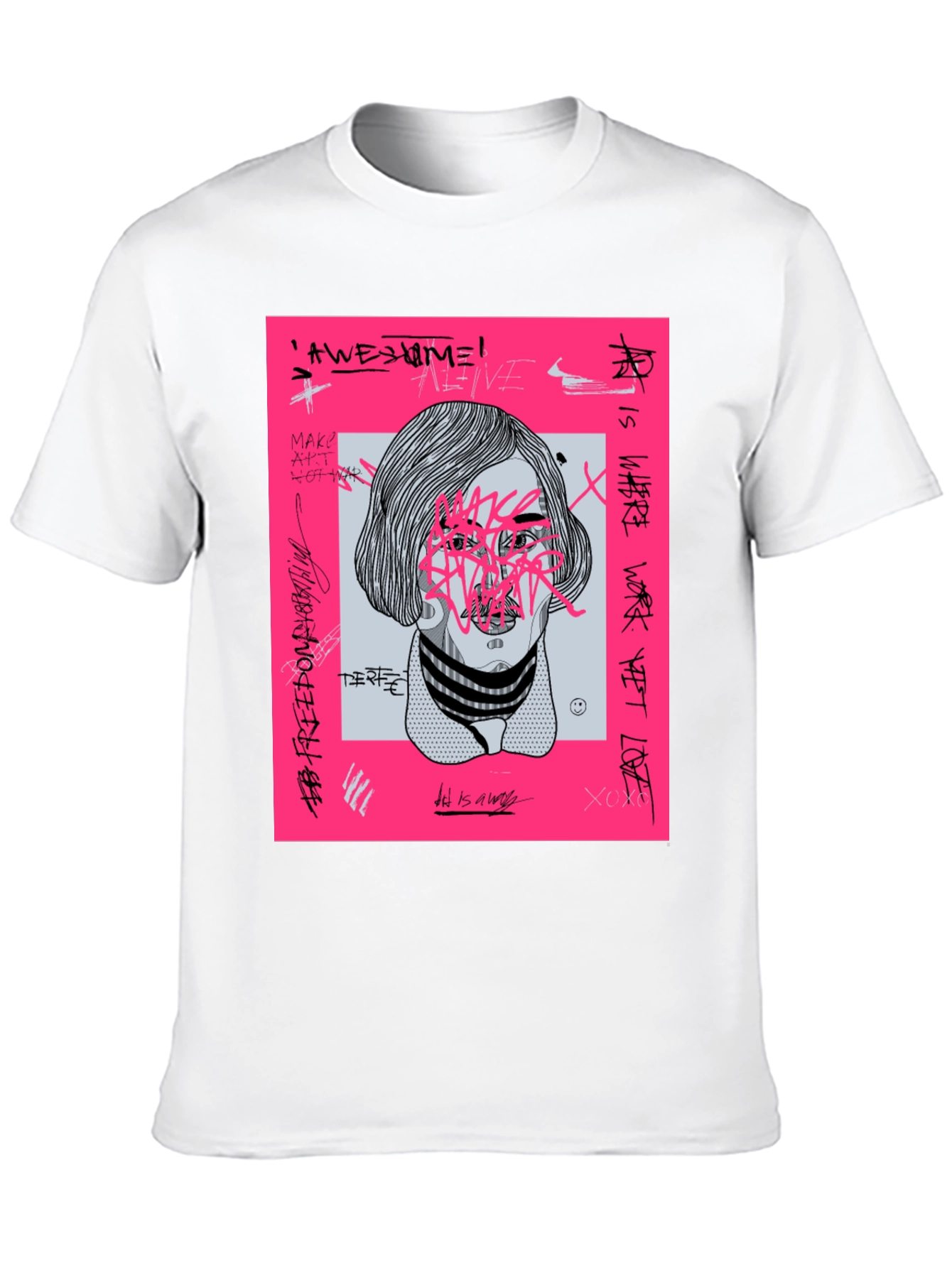 Edgy Graphic Print T-Shirt