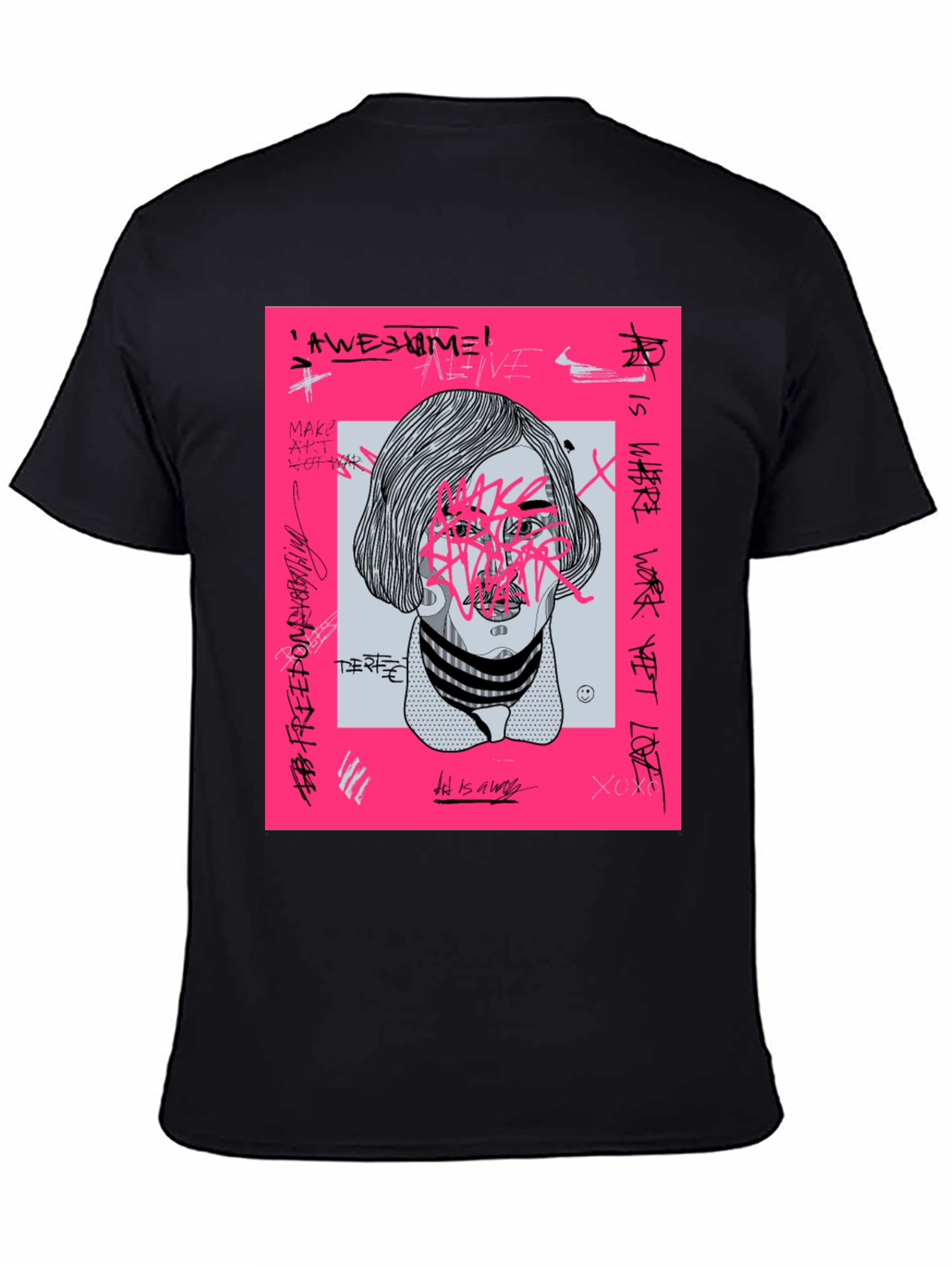 Edgy Graphic Print T-Shirt