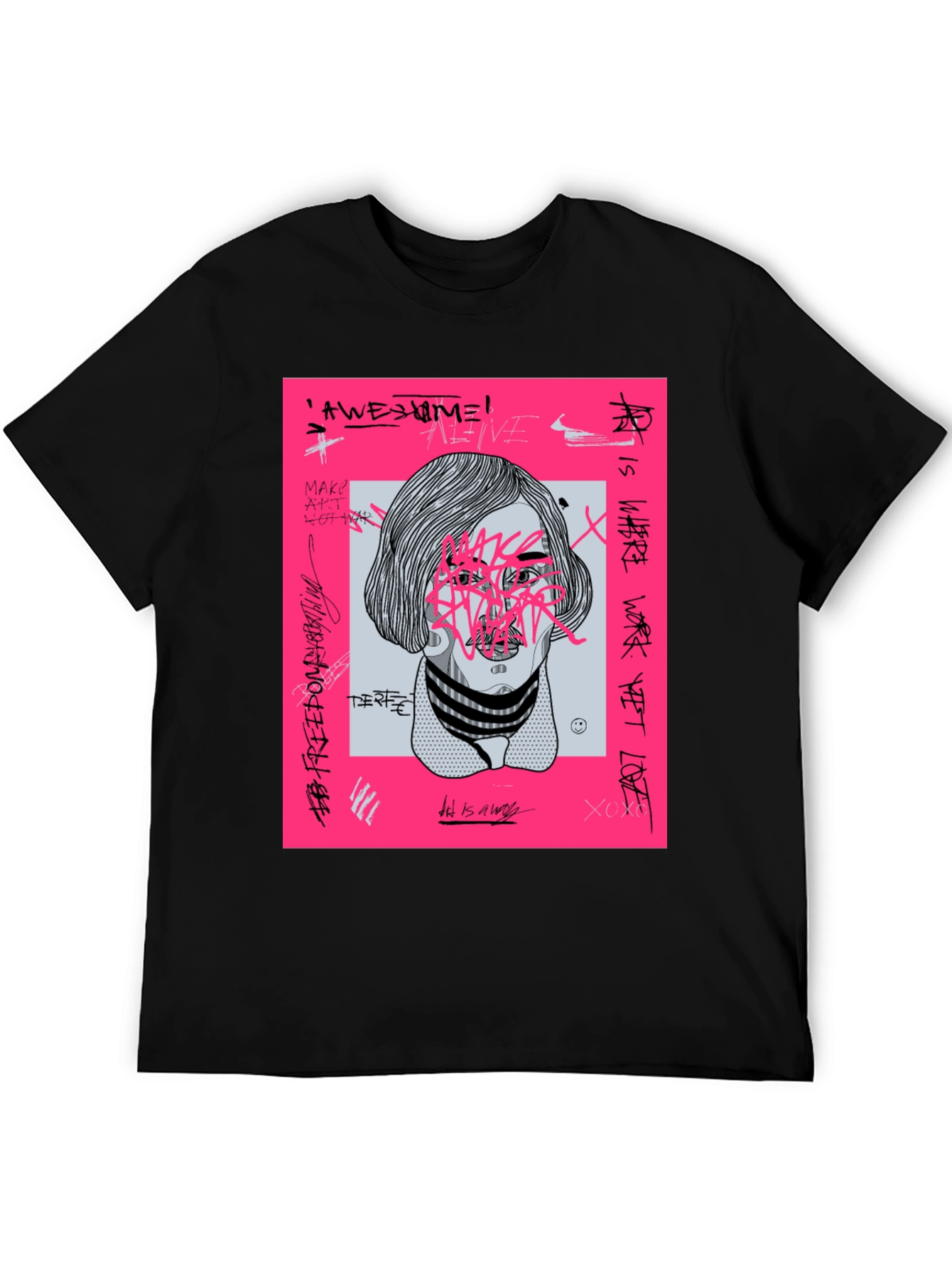 Edgy Graphic Print T-Shirt