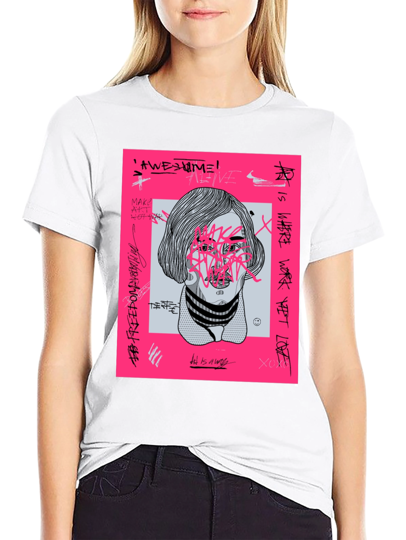 Edgy Graphic Print T-Shirt