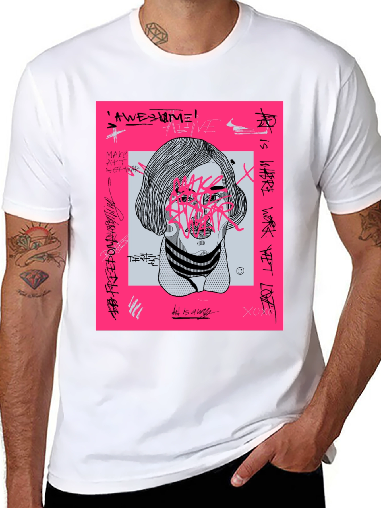 Edgy Graphic Print T-Shirt