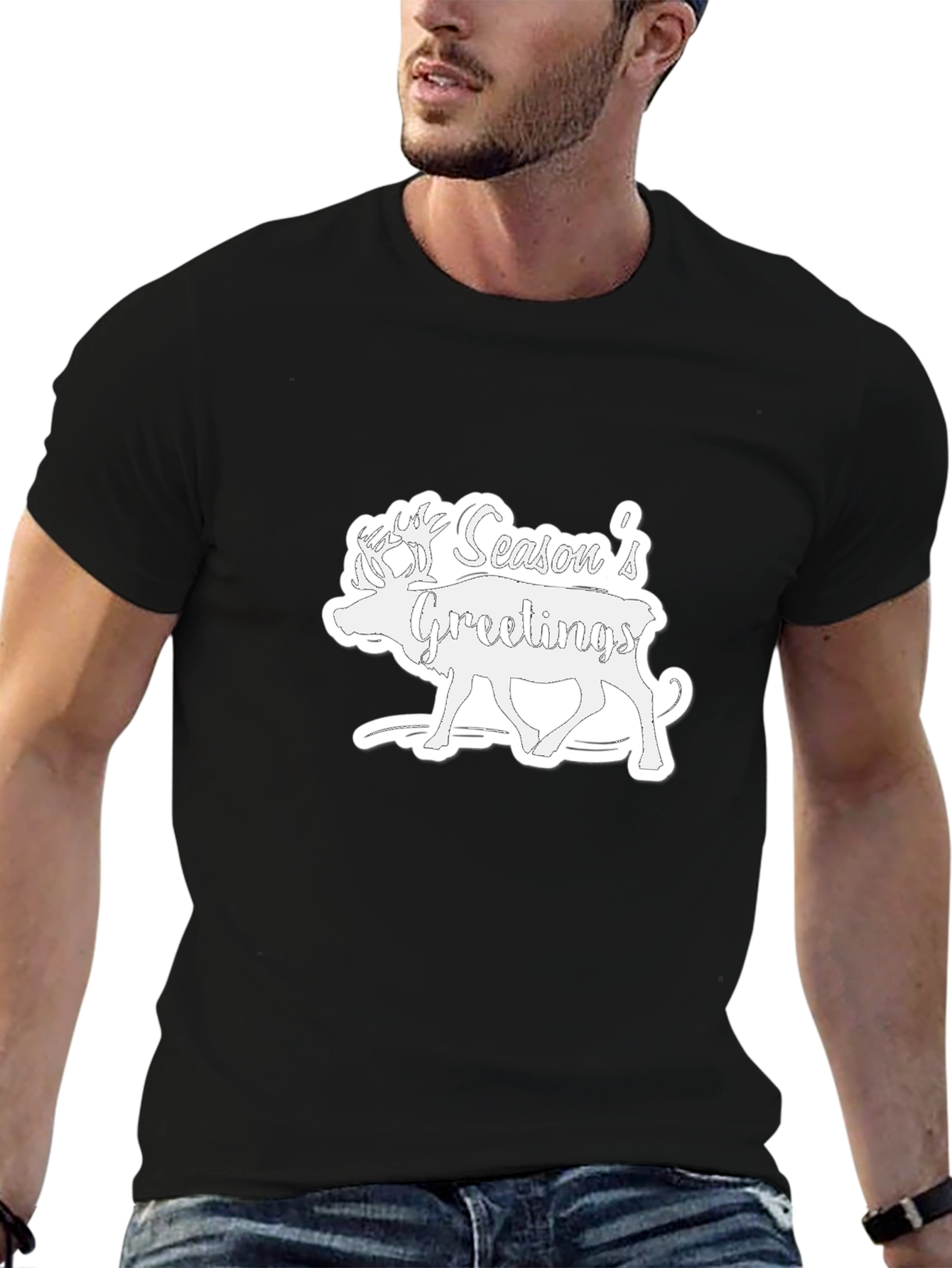 Holiday Seasons Greetings Reindeer T-Shirt