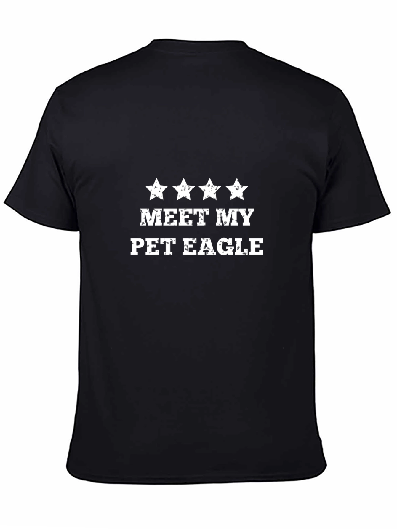 Meet My Pet Eagle Graphic T-Shirt - Black