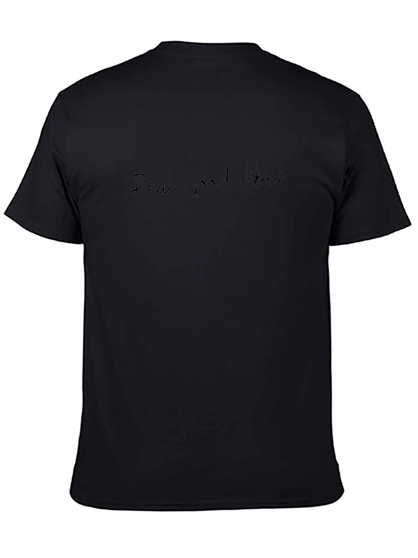 Real Good Vibes Black T-Shirt