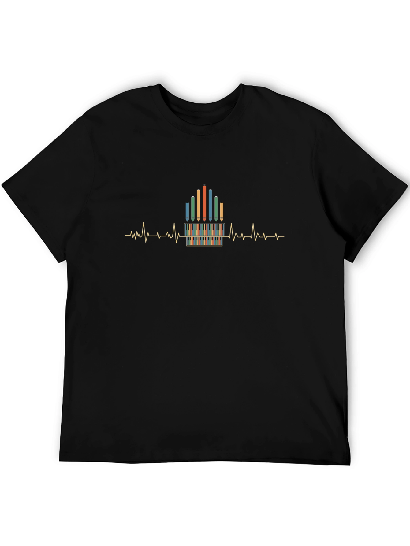 Artists Heartbeat Graphic Tee - Unisex Black T-Shirt