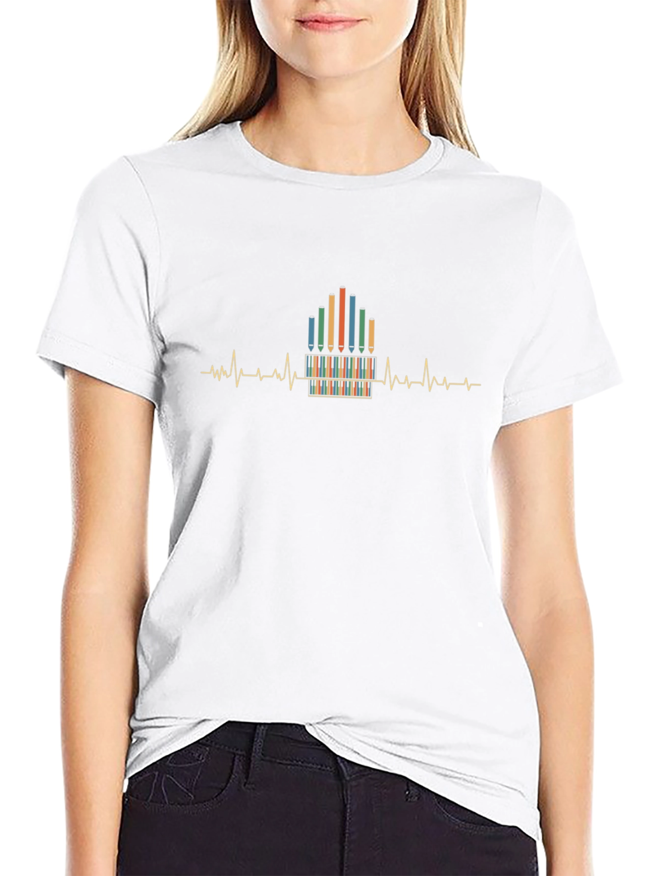Artists Heartbeat Graphic Tee - Unisex Black T-Shirt