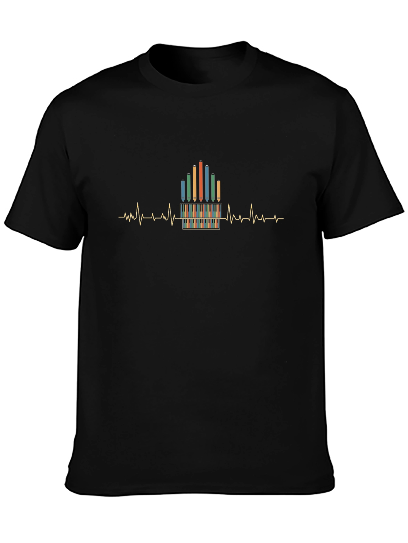 Artists Heartbeat Graphic Tee - Unisex Black T-Shirt