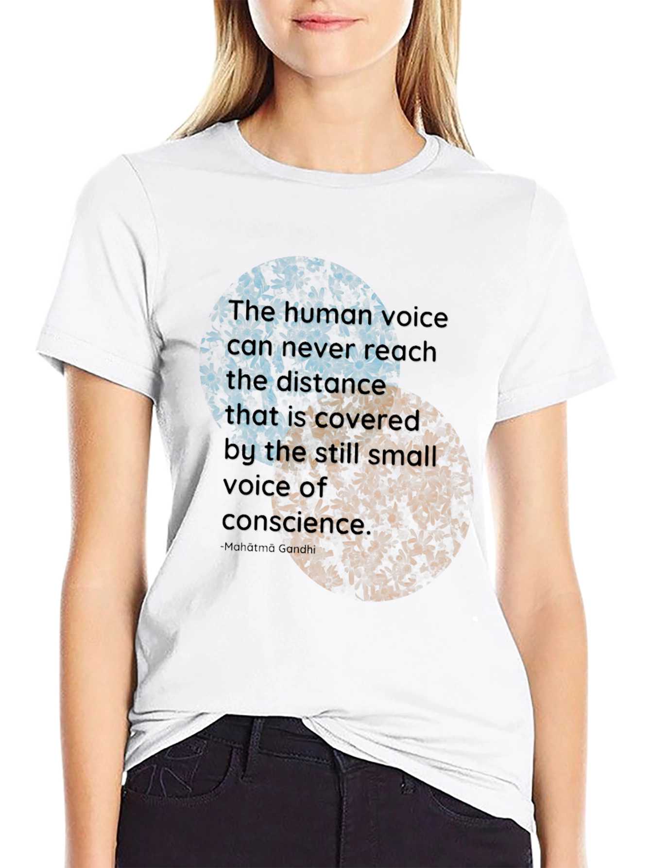 Inspirational Quote Graphic T-Shirt - Gandhi Quote