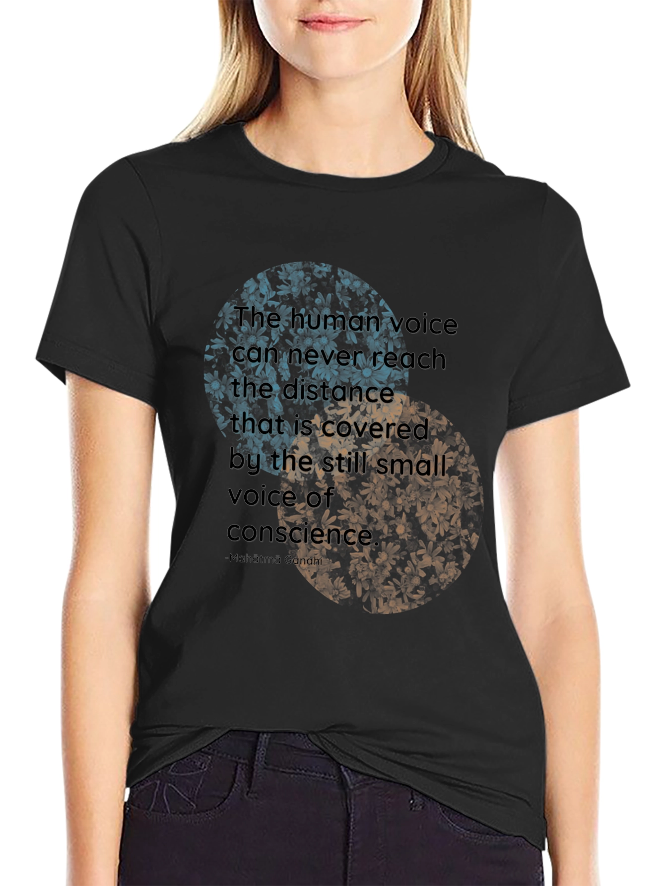 Inspirational Quote Graphic T-Shirt - Gandhi Quote