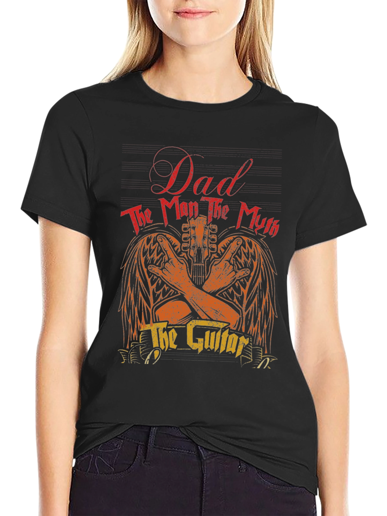 Dad Guitar Graphic T-Shirt - Rocker Fathers Day Tee