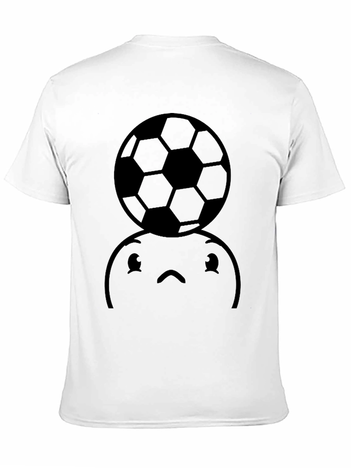Soccer Ball Graphic T-Shirt - Funny Face Tee