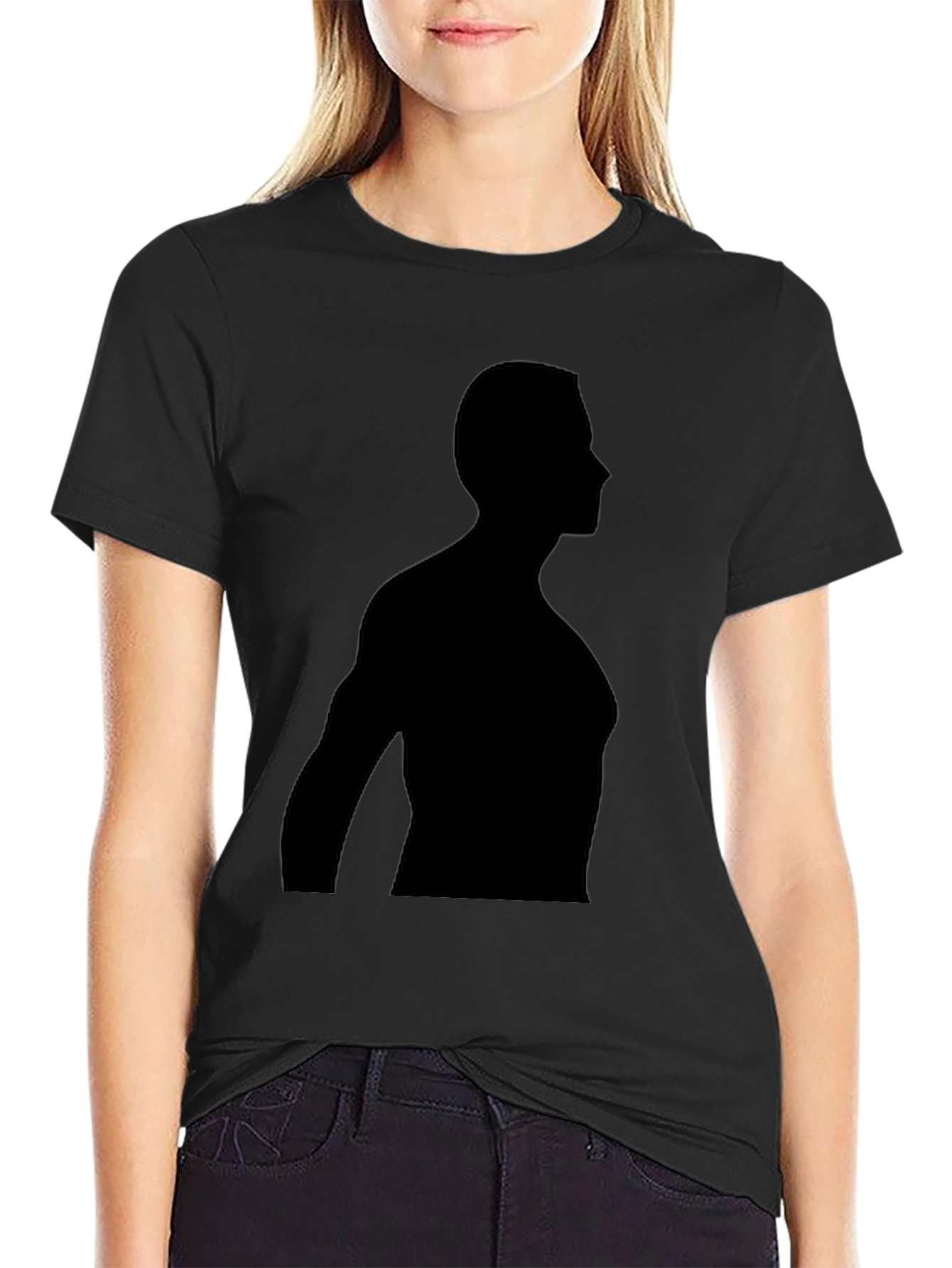 Mens Silhouette Graphic Black T-Shirt