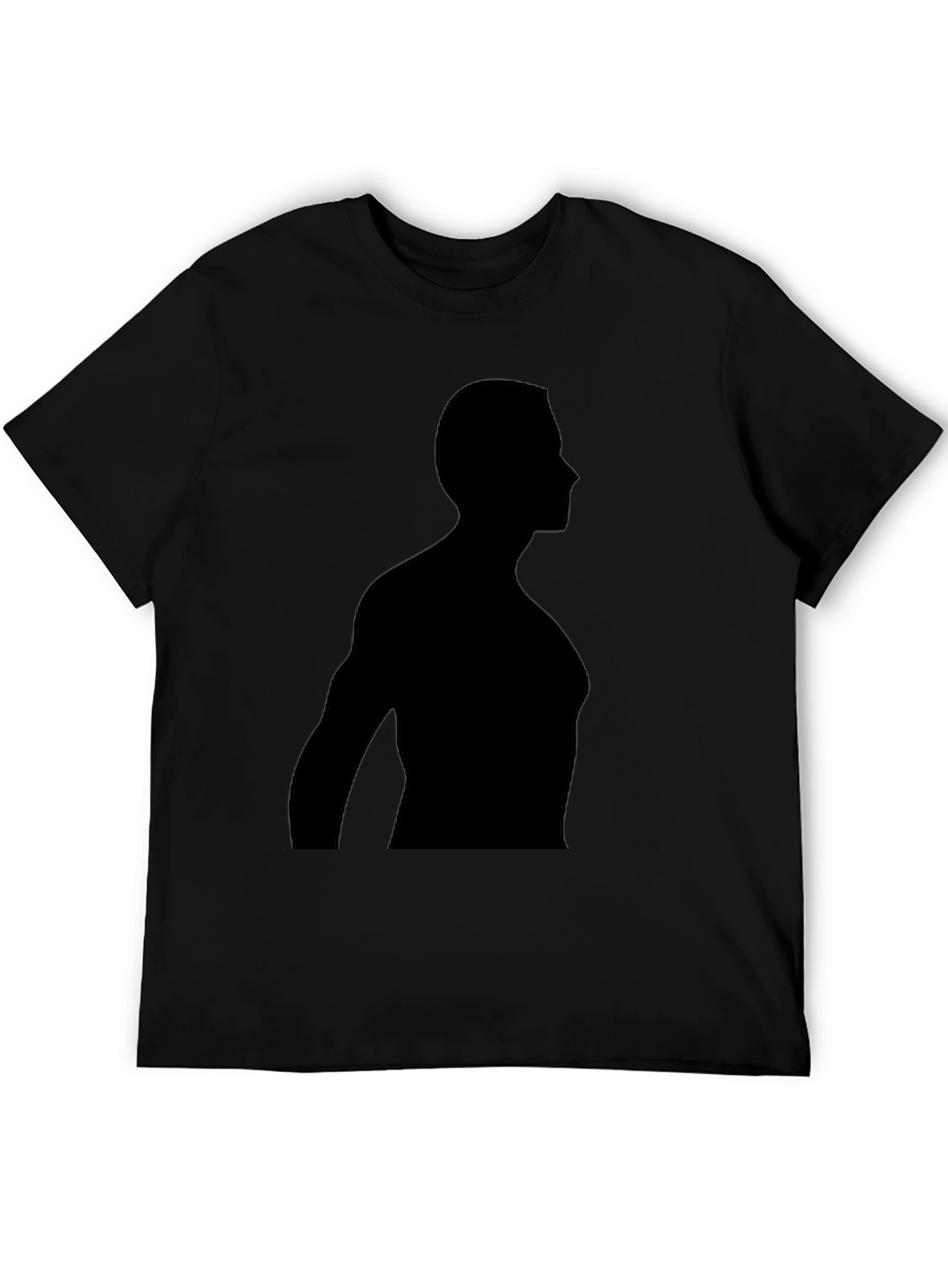 Mens Silhouette Graphic Black T-Shirt