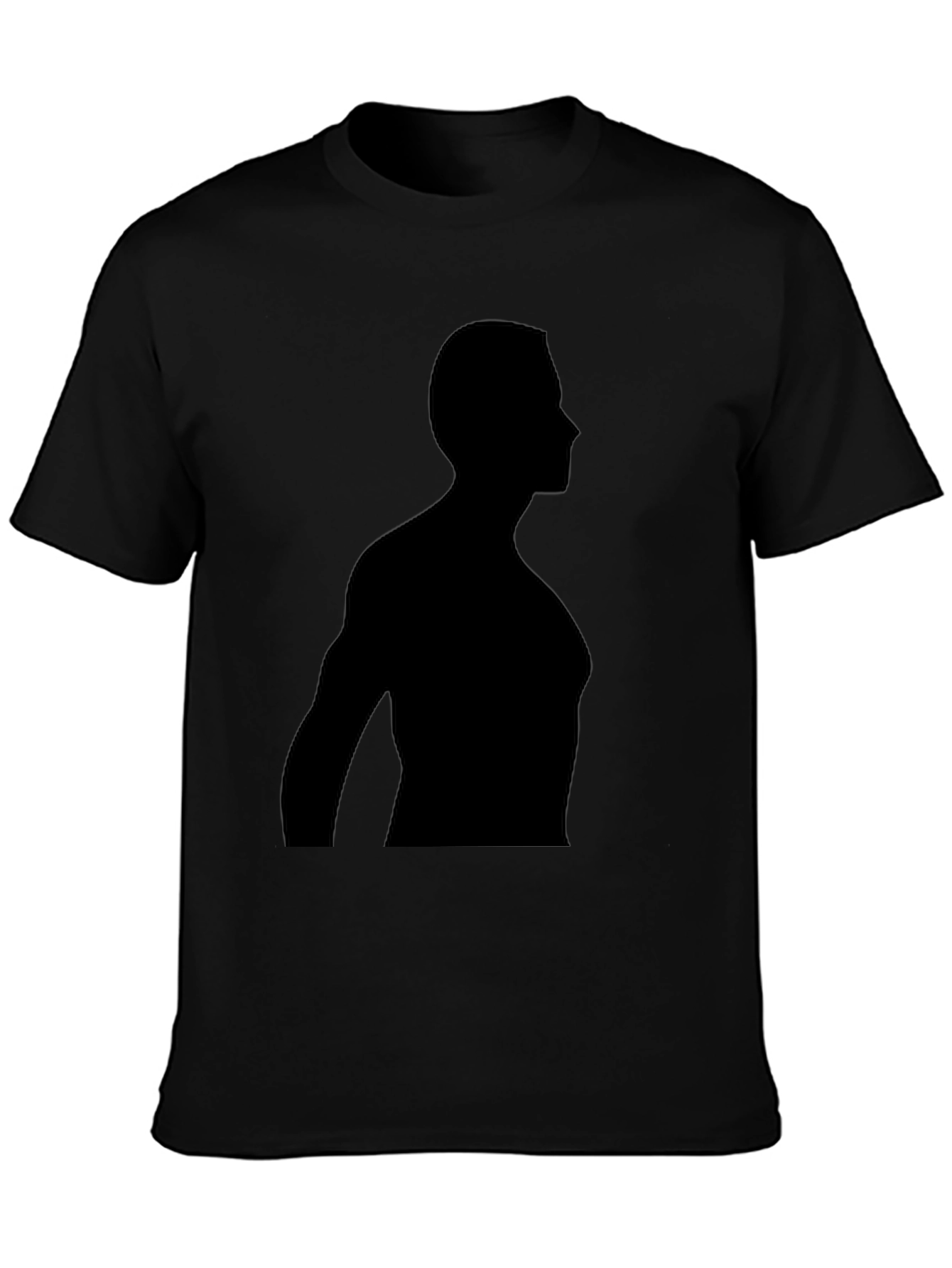 Mens Silhouette Graphic Black T-Shirt