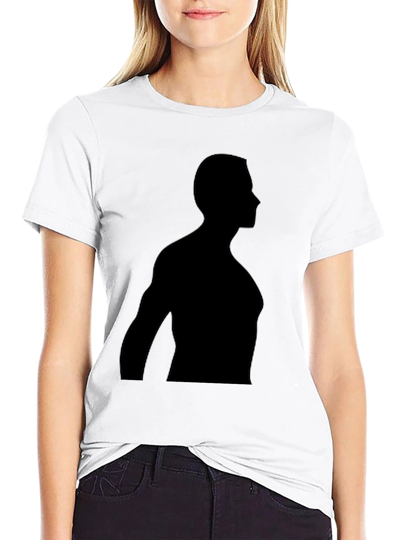 Mens Silhouette Graphic Black T-Shirt