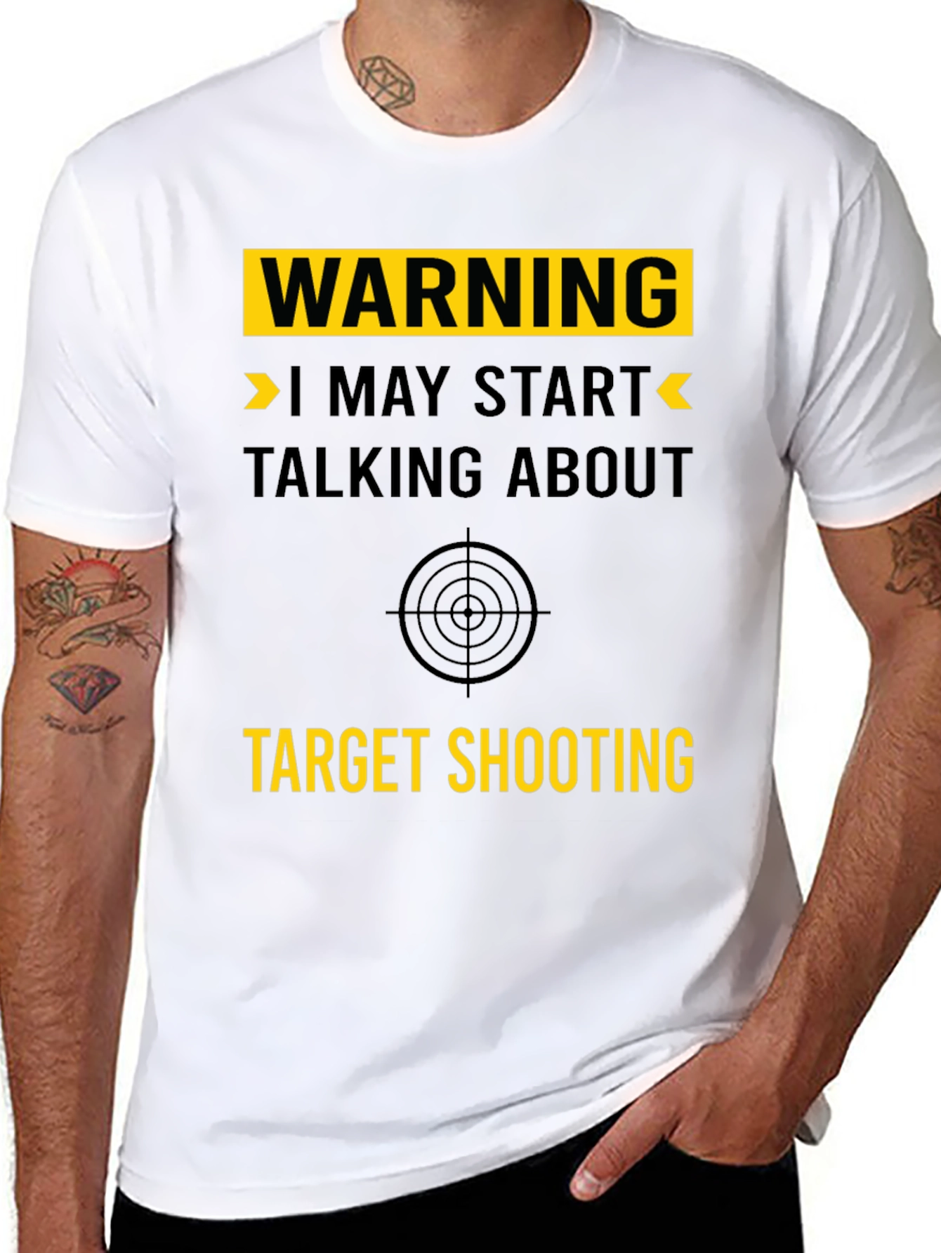 Warning: Target Shooting Graphic T-Shirt