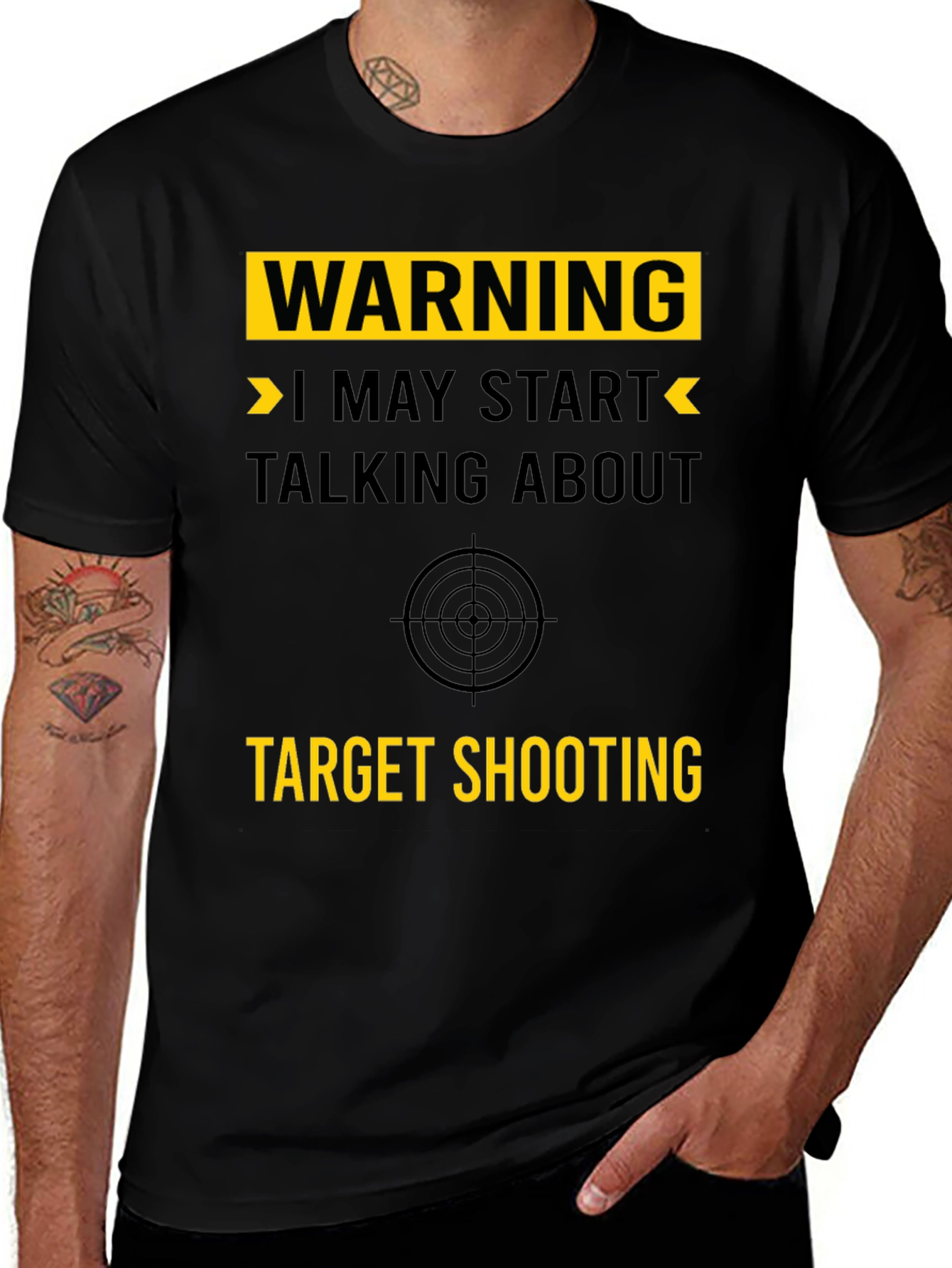 Warning: Target Shooting Graphic T-Shirt