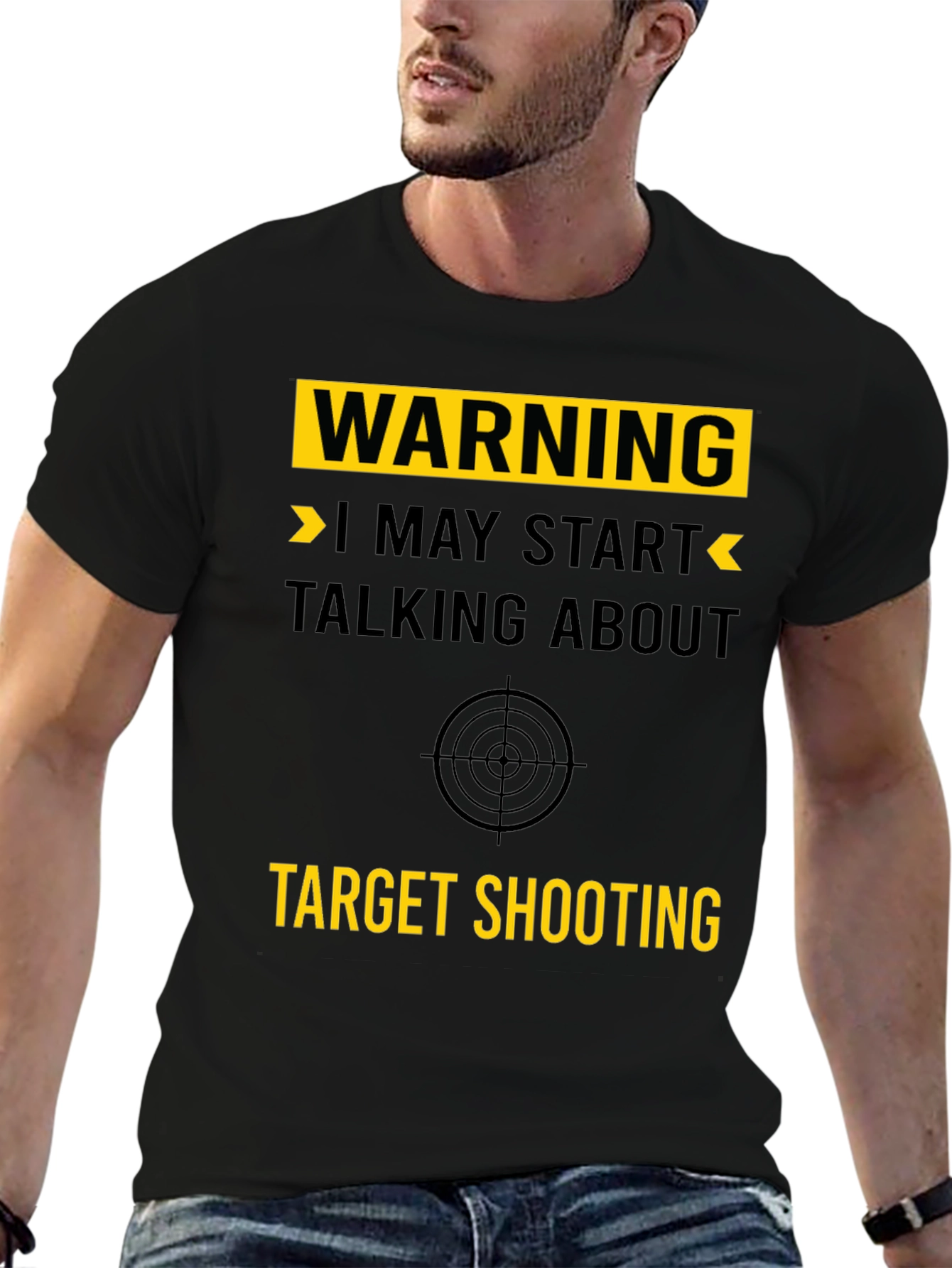 Warning: Target Shooting Graphic T-Shirt