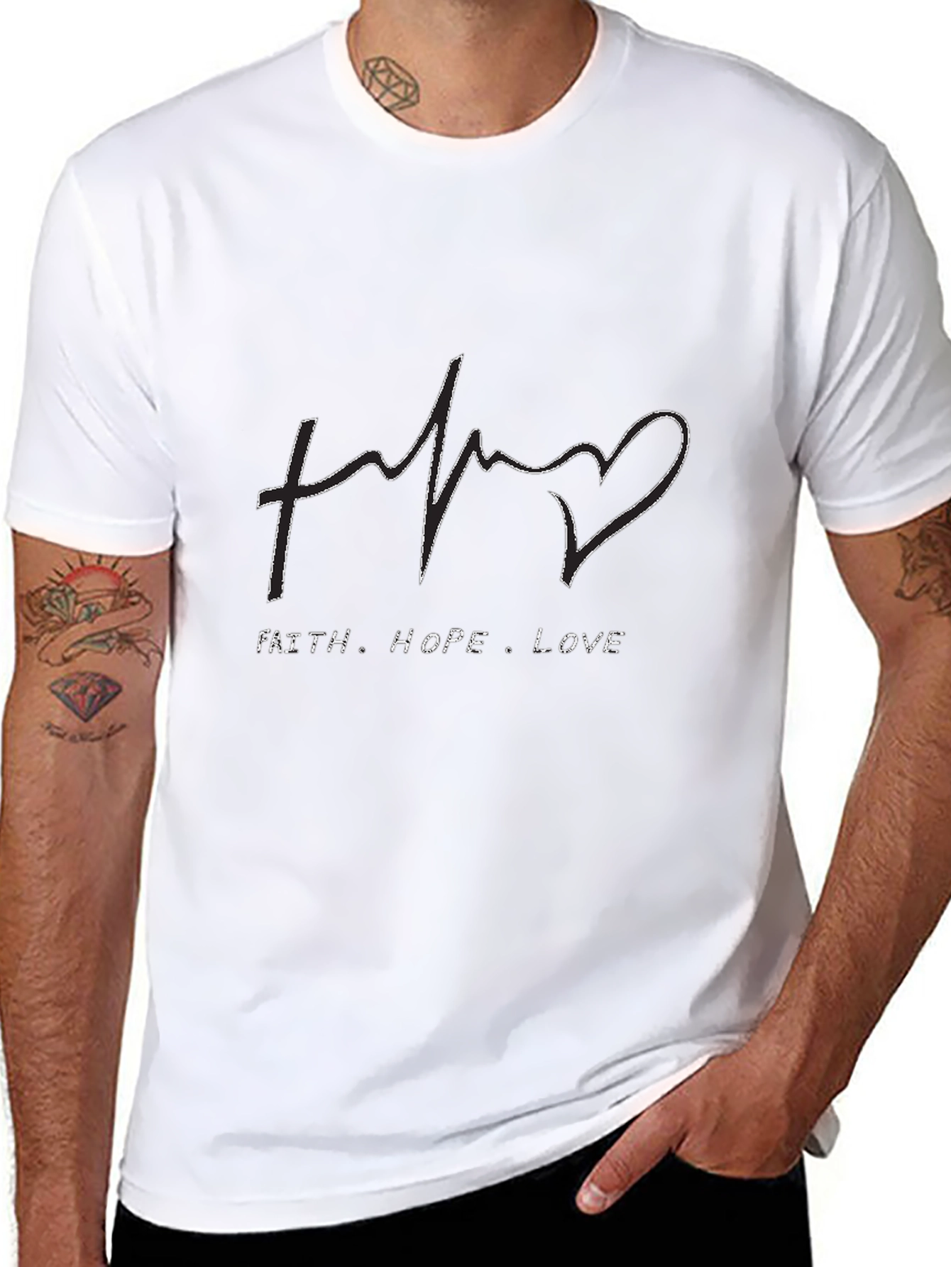 Faith Hope Love Heartbeat T-Shirt