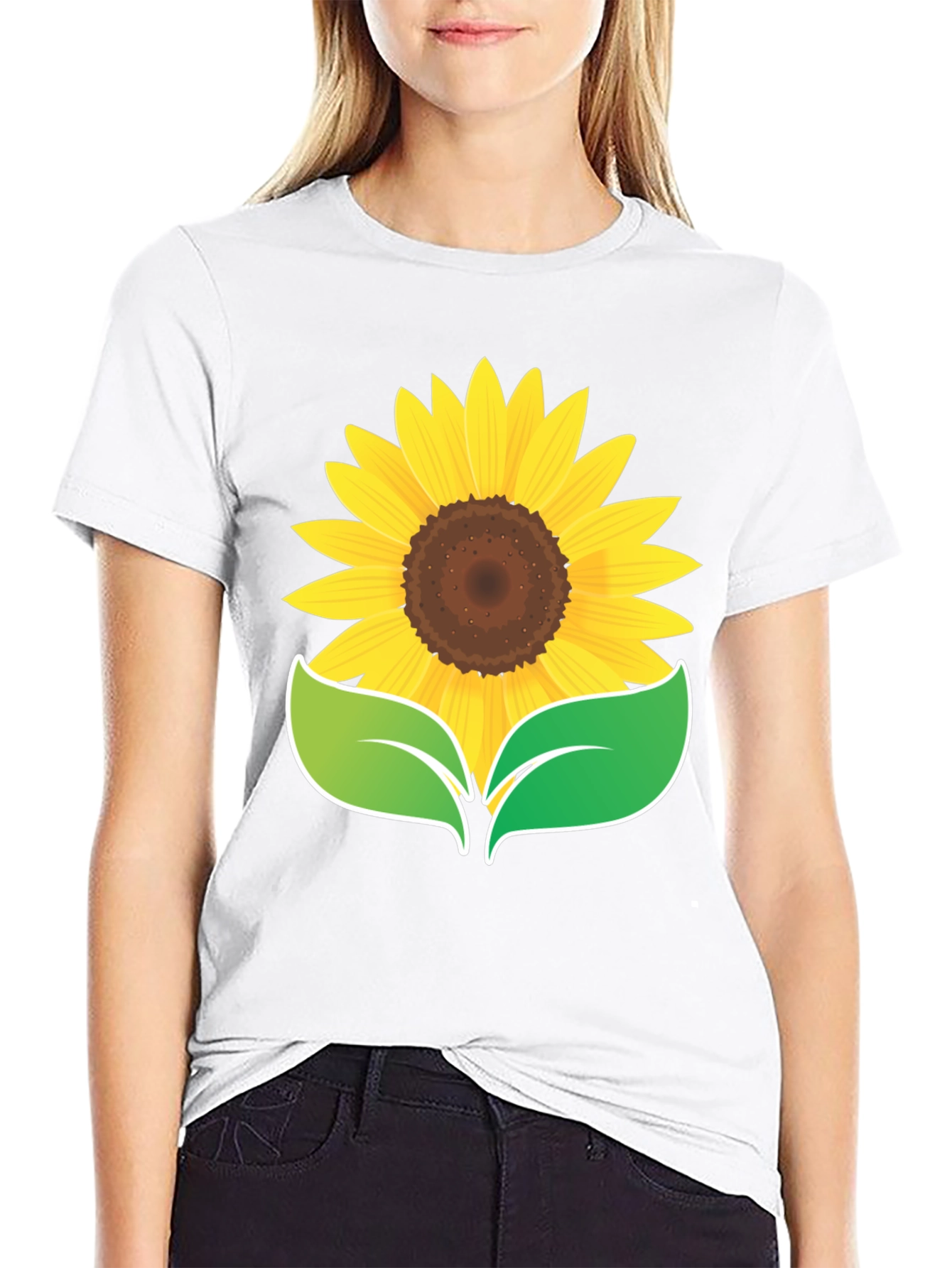 Sunflower Graphic Black T-Shirt