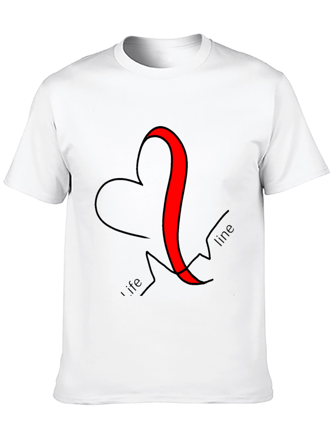 Heart Lifeline Graphic Tee - Modern Comfort