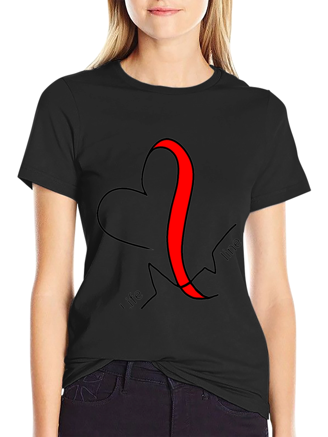 Heart Lifeline Graphic Tee - Modern Comfort