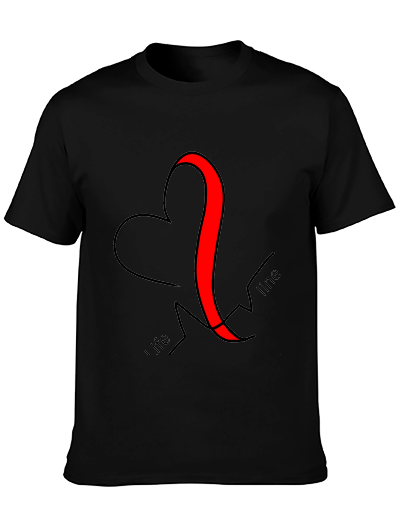 Heart Lifeline Graphic Tee - Modern Comfort