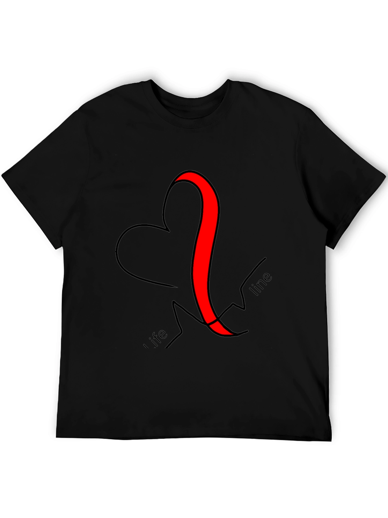 Heart Lifeline Graphic Tee - Modern Comfort