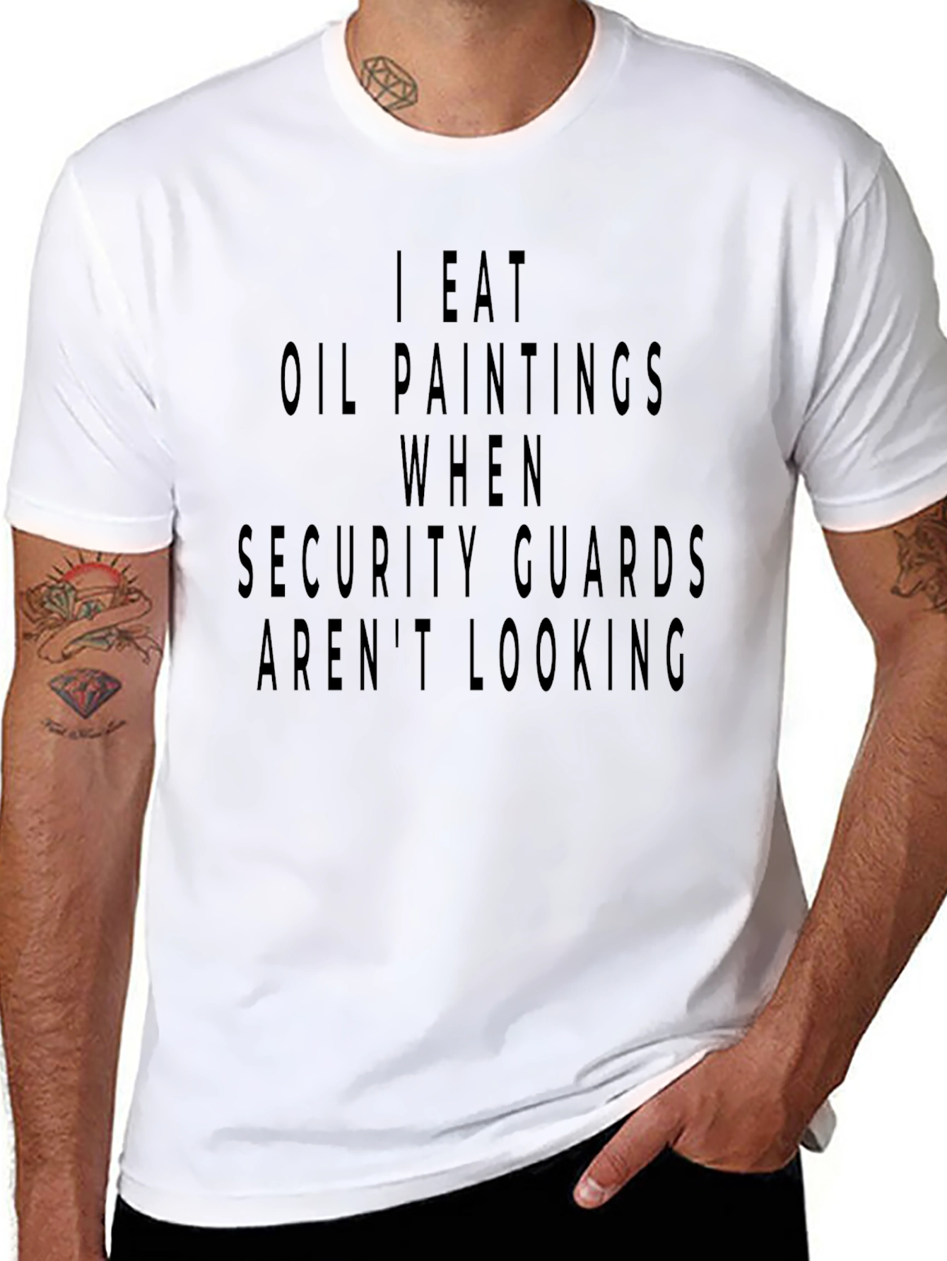I Eat Oil Paintings Mens Black T-Shirt
