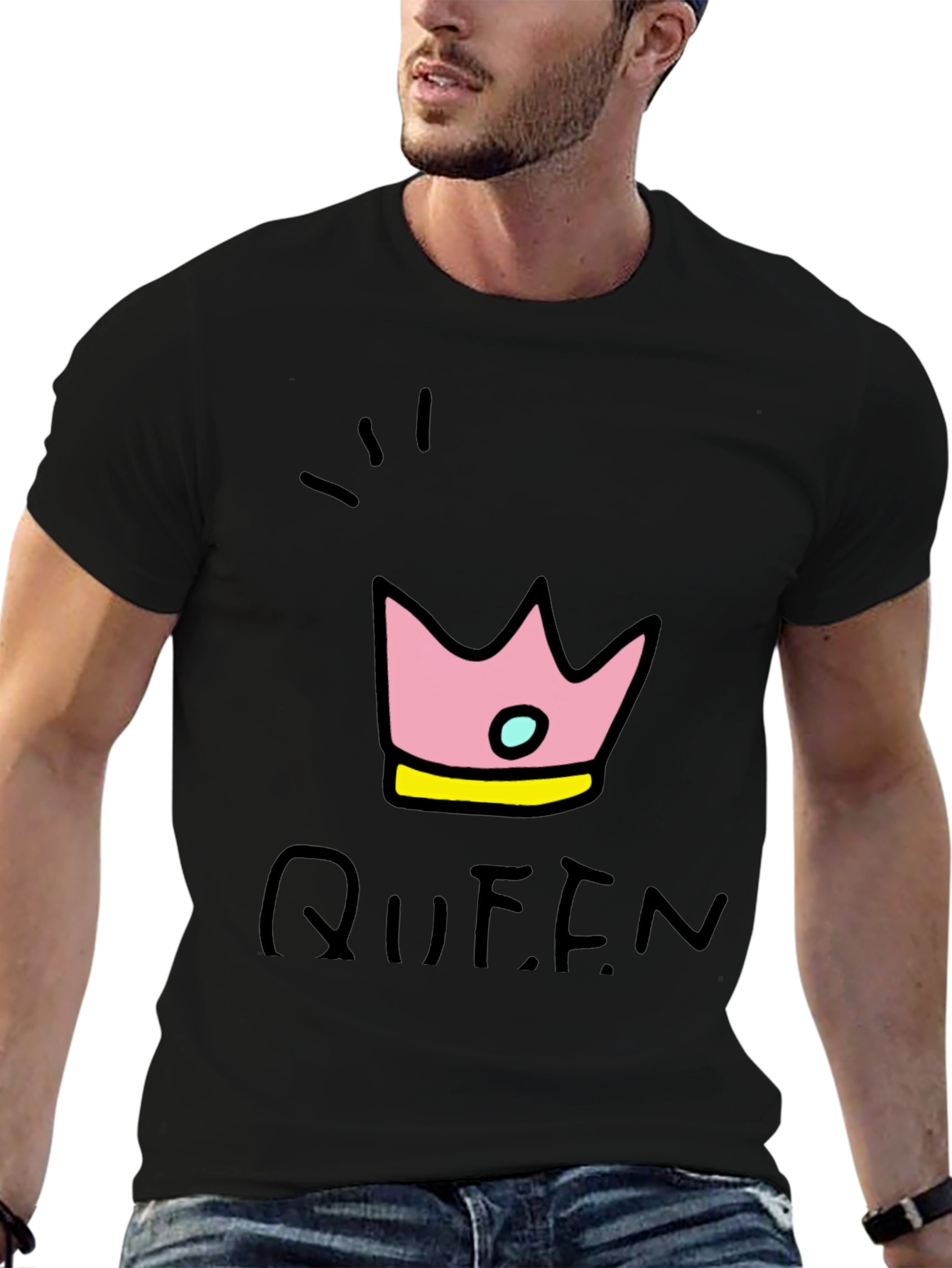 Queen Crown Graphic Tee - Black T-Shirt
