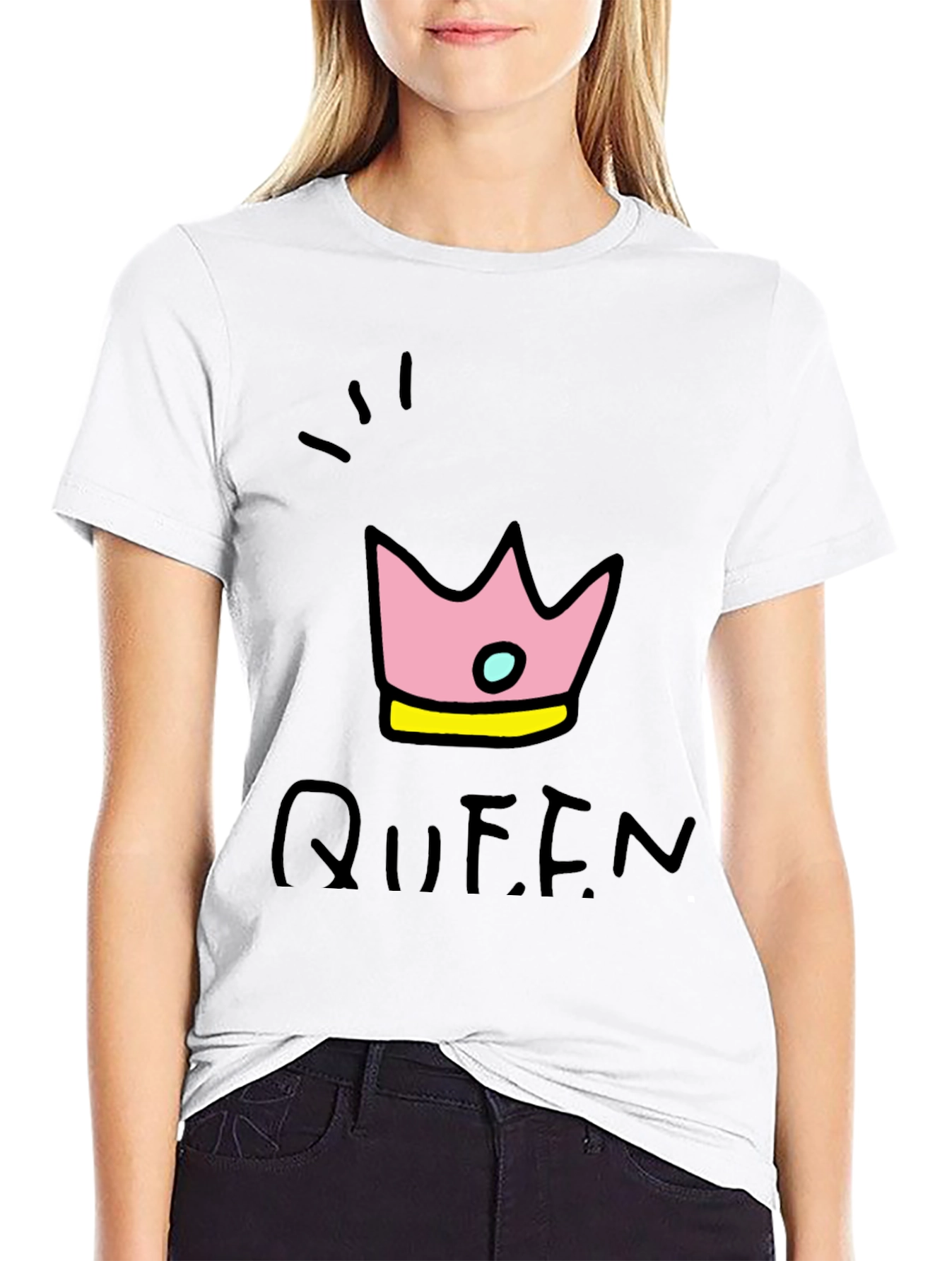 Queen Crown Graphic Tee - Black T-Shirt