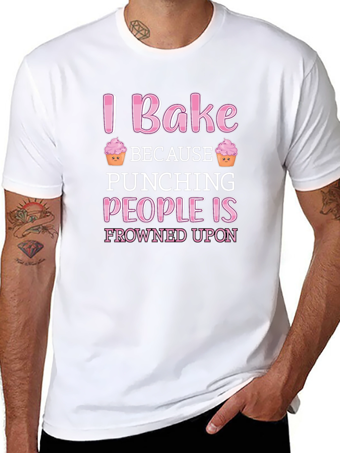 I Bake Because Punching People Is Frowned Upon T-Shirt