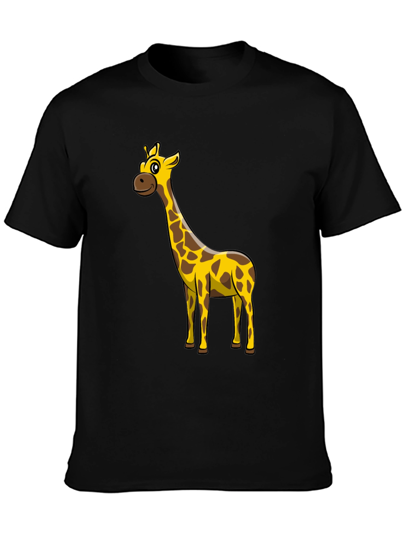 Giraffe Graphic Black T-Shirt