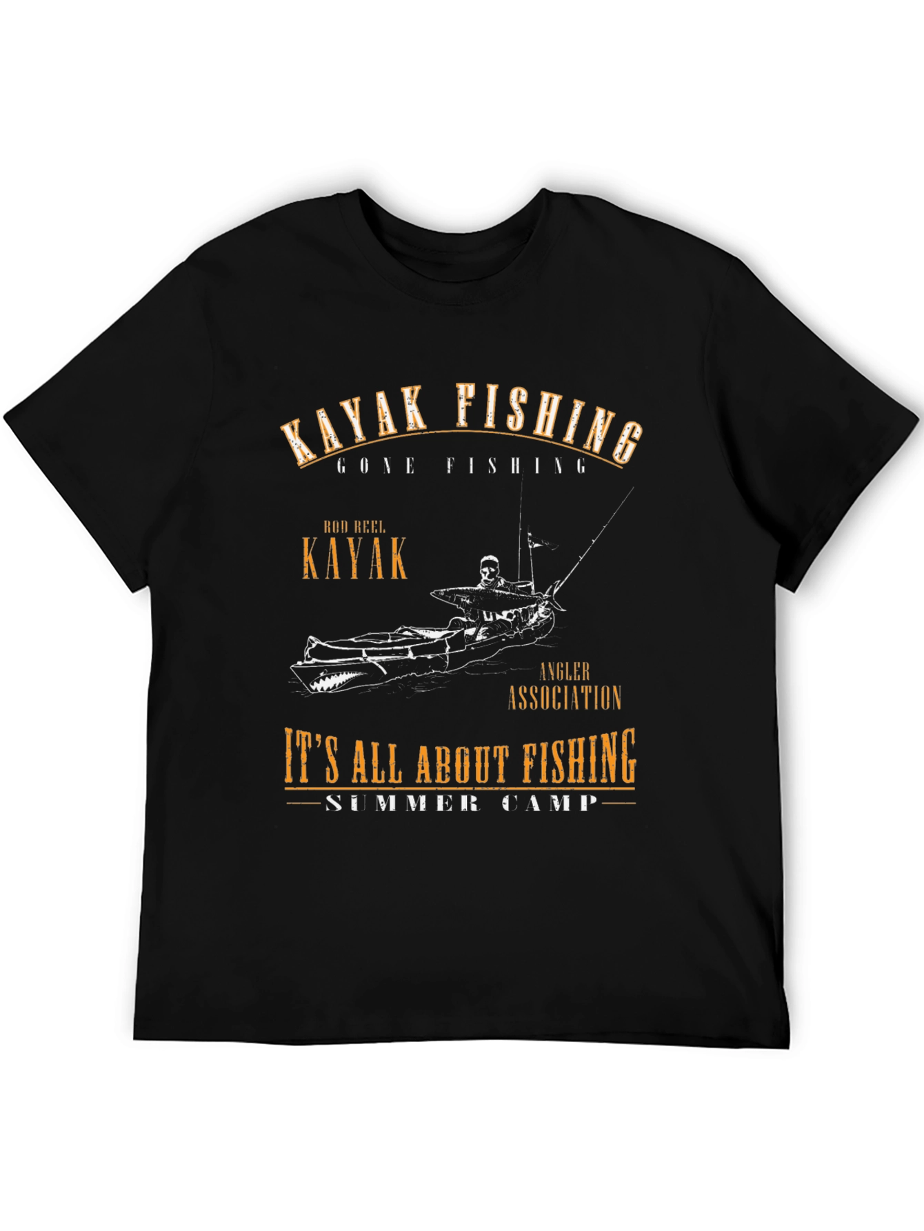 Kayak Fishing T-Shirt - Angler Association Summer Camp Tee
