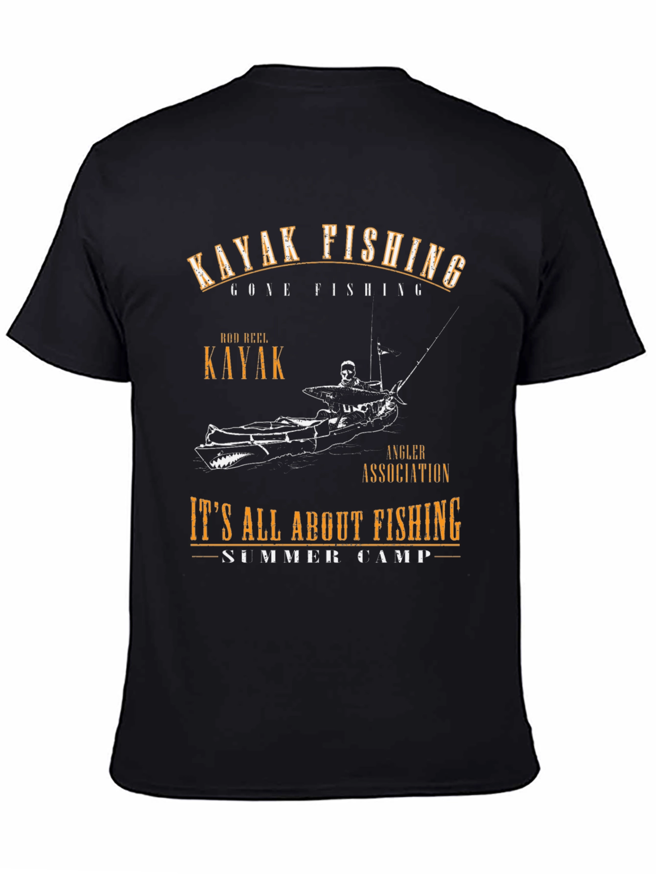 Kayak Fishing T-Shirt - Angler Association Summer Camp Tee