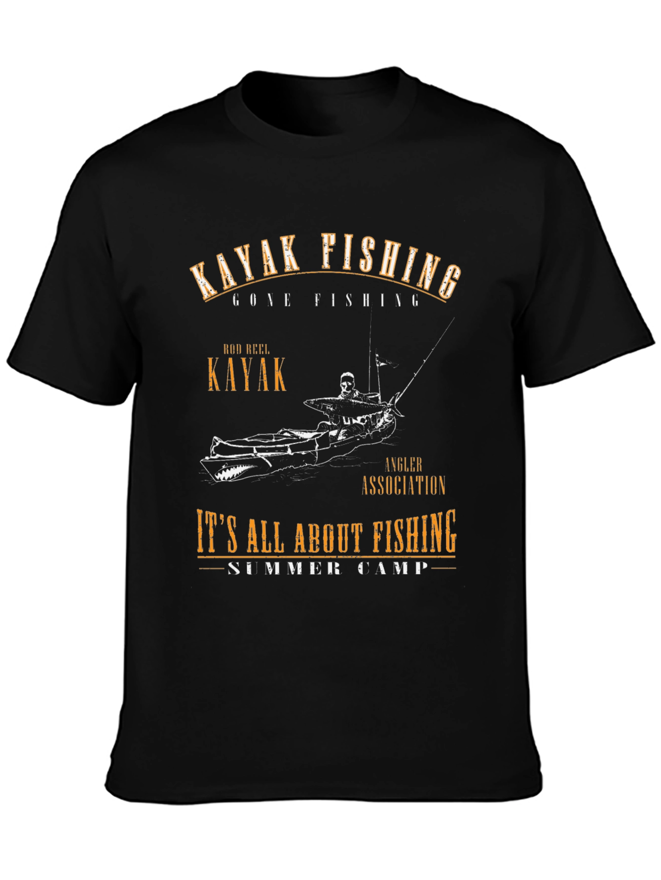 Kayak Fishing T-Shirt - Angler Association Summer Camp Tee