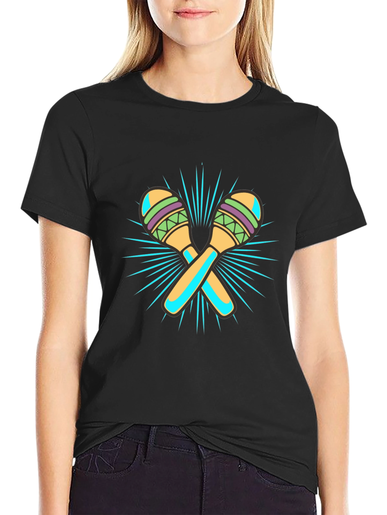Maraca Graphic Black T-Shirt