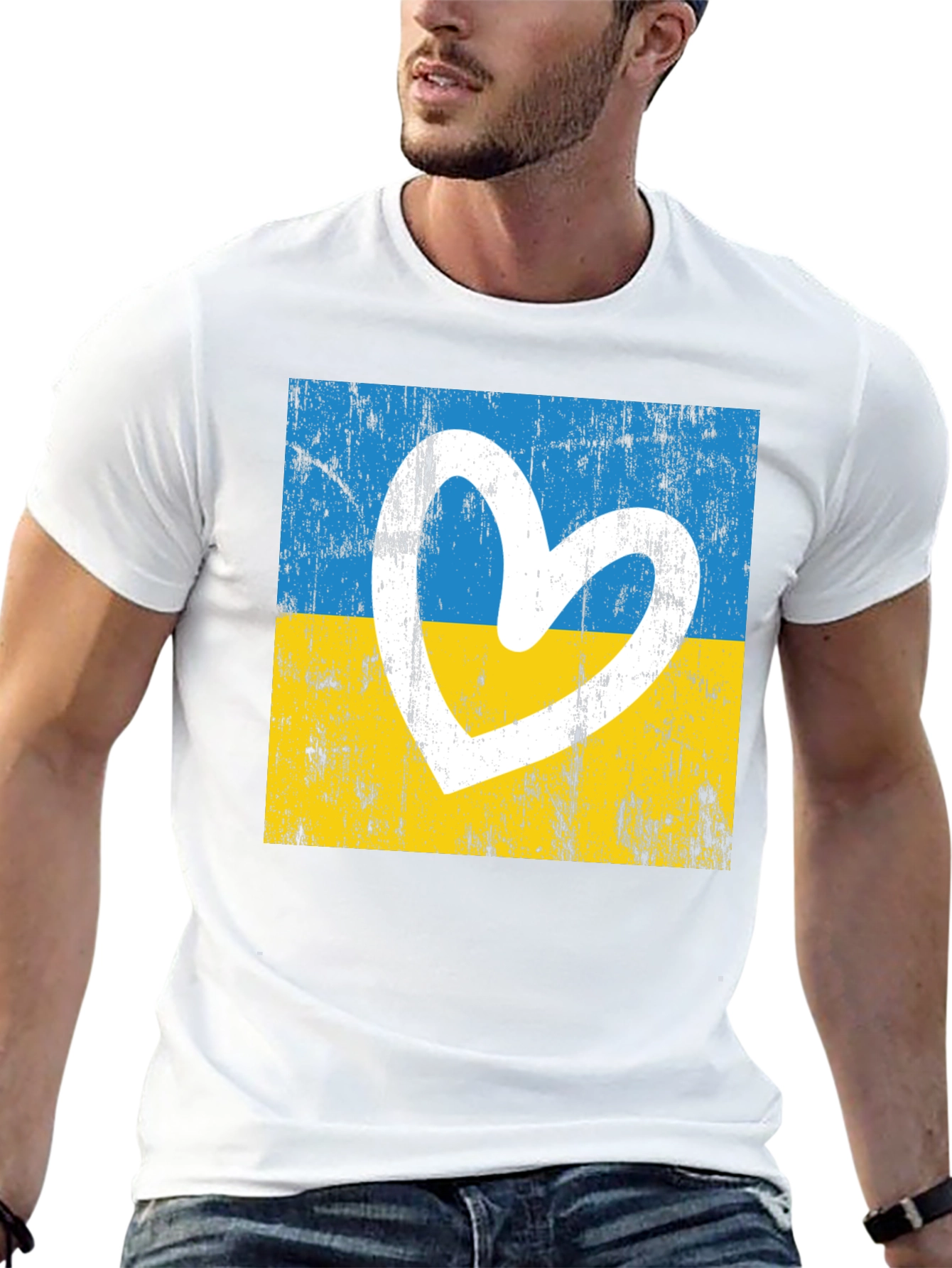 Ukraine Heart Flag T-Shirt