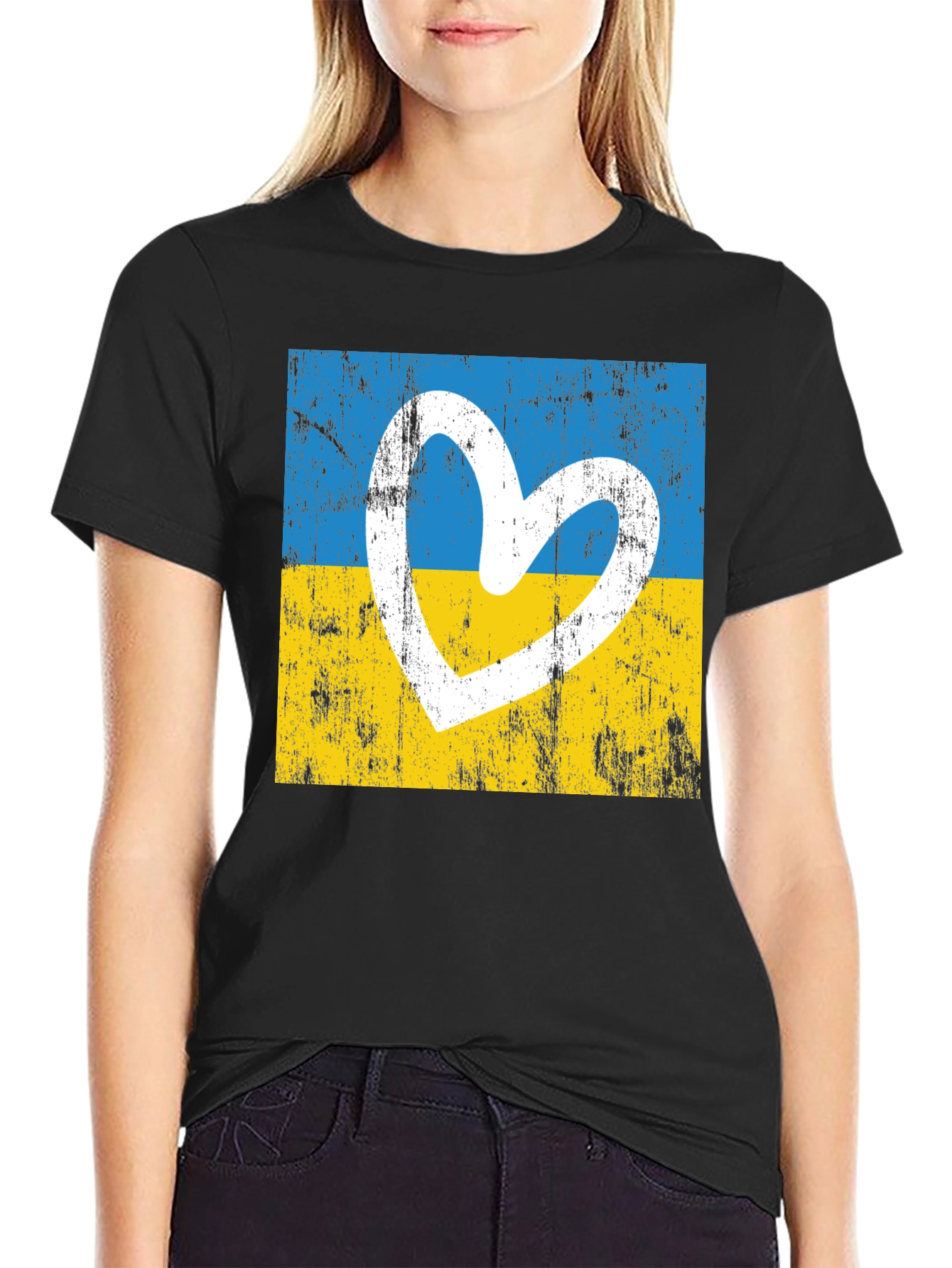 Ukraine Heart Flag T-Shirt