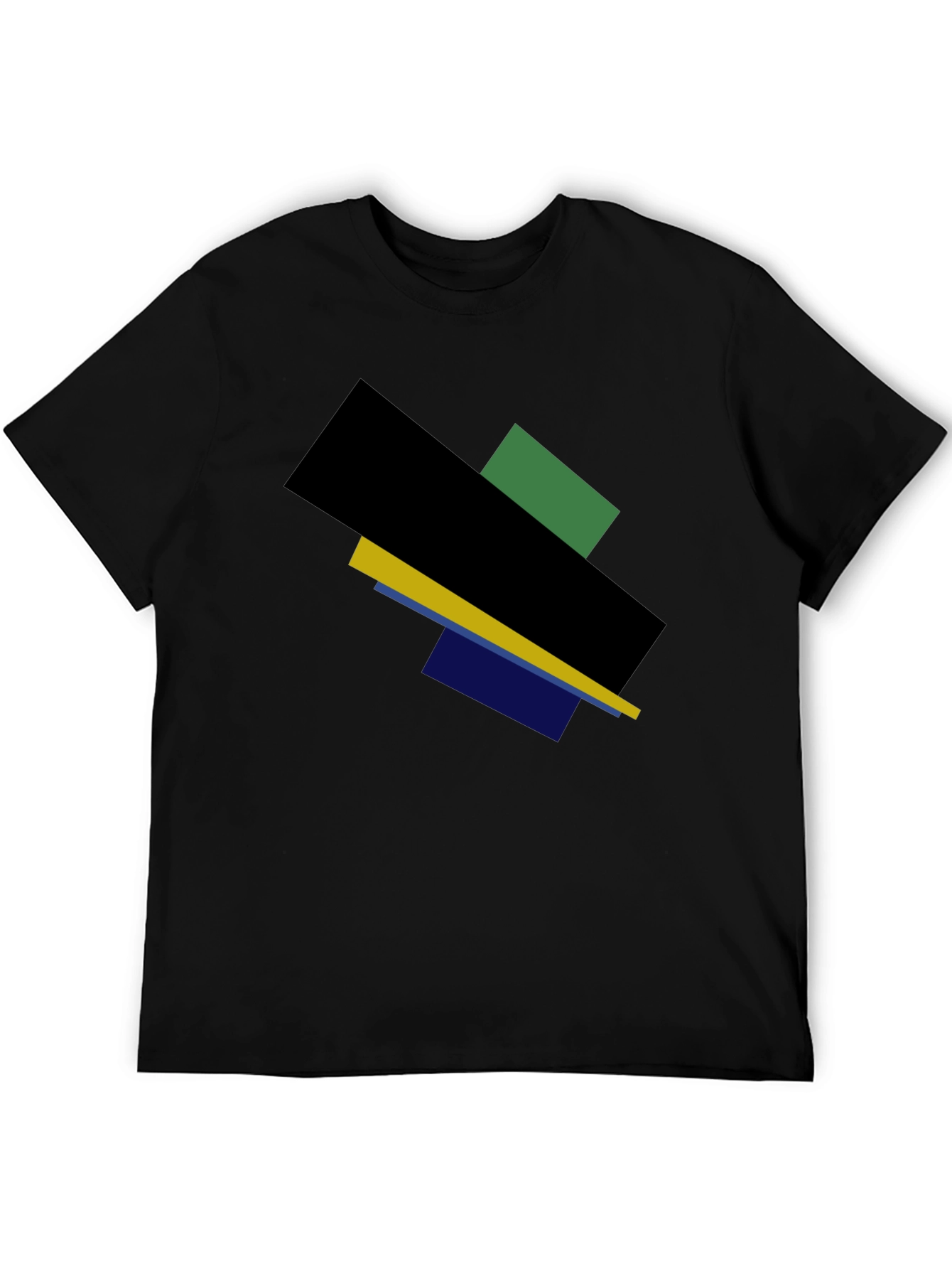 Abstract Geometric Graphic Tee - Modern Style