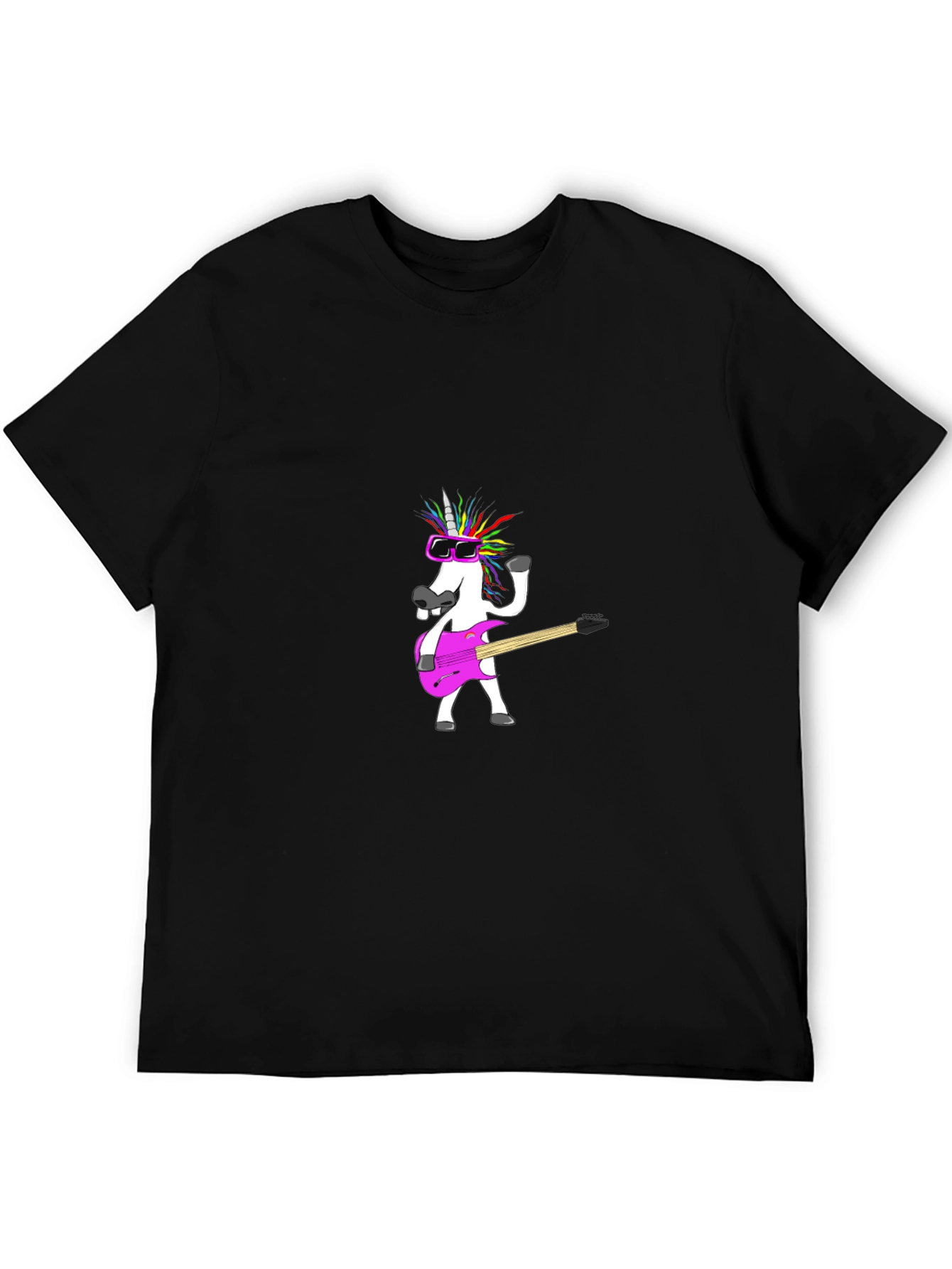 Unicorn Guitarist Black T-Shirt